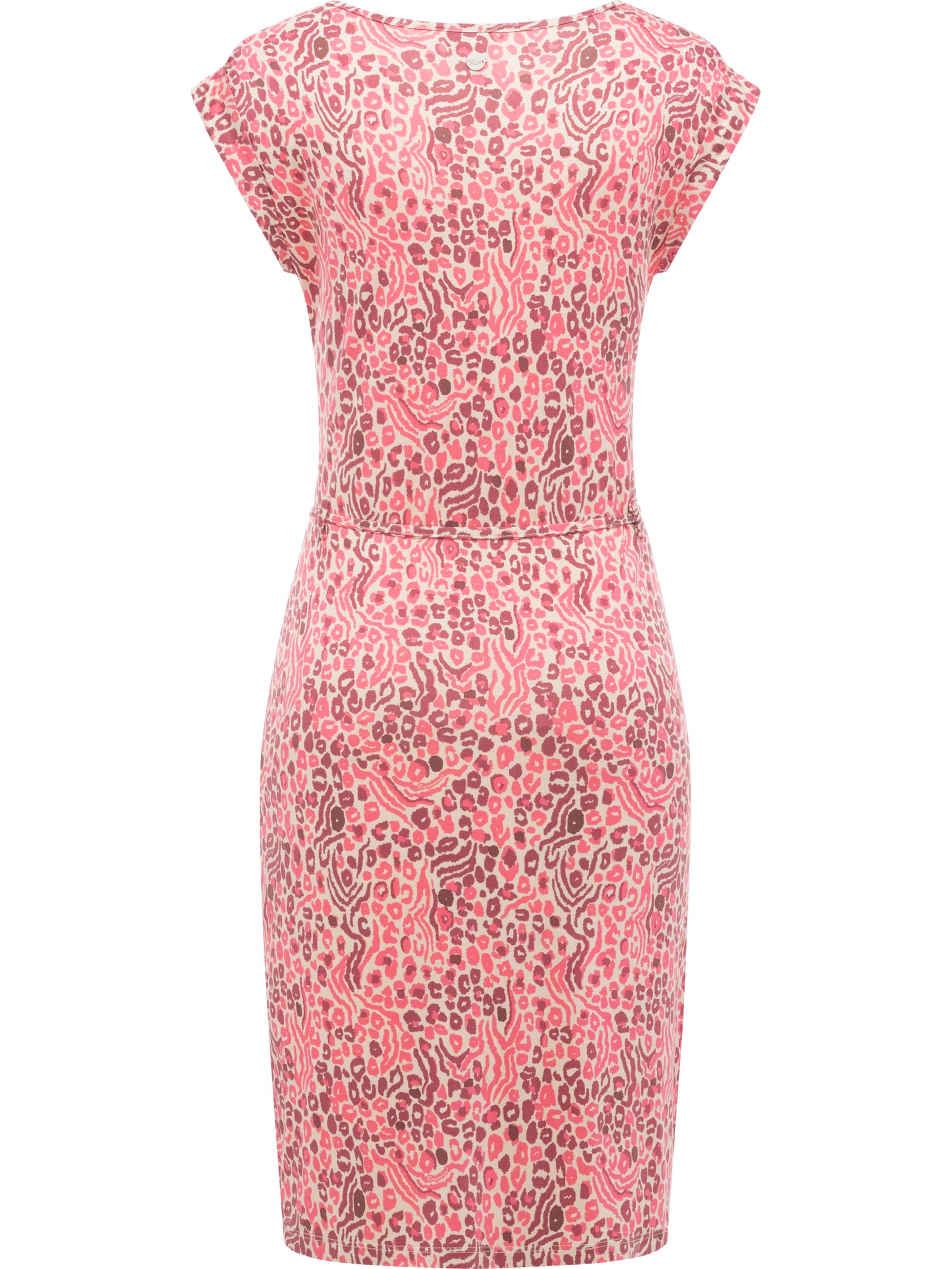 Bequemes Sommerkleid Kurzarm Midikleid "Taggien Print" Pink26