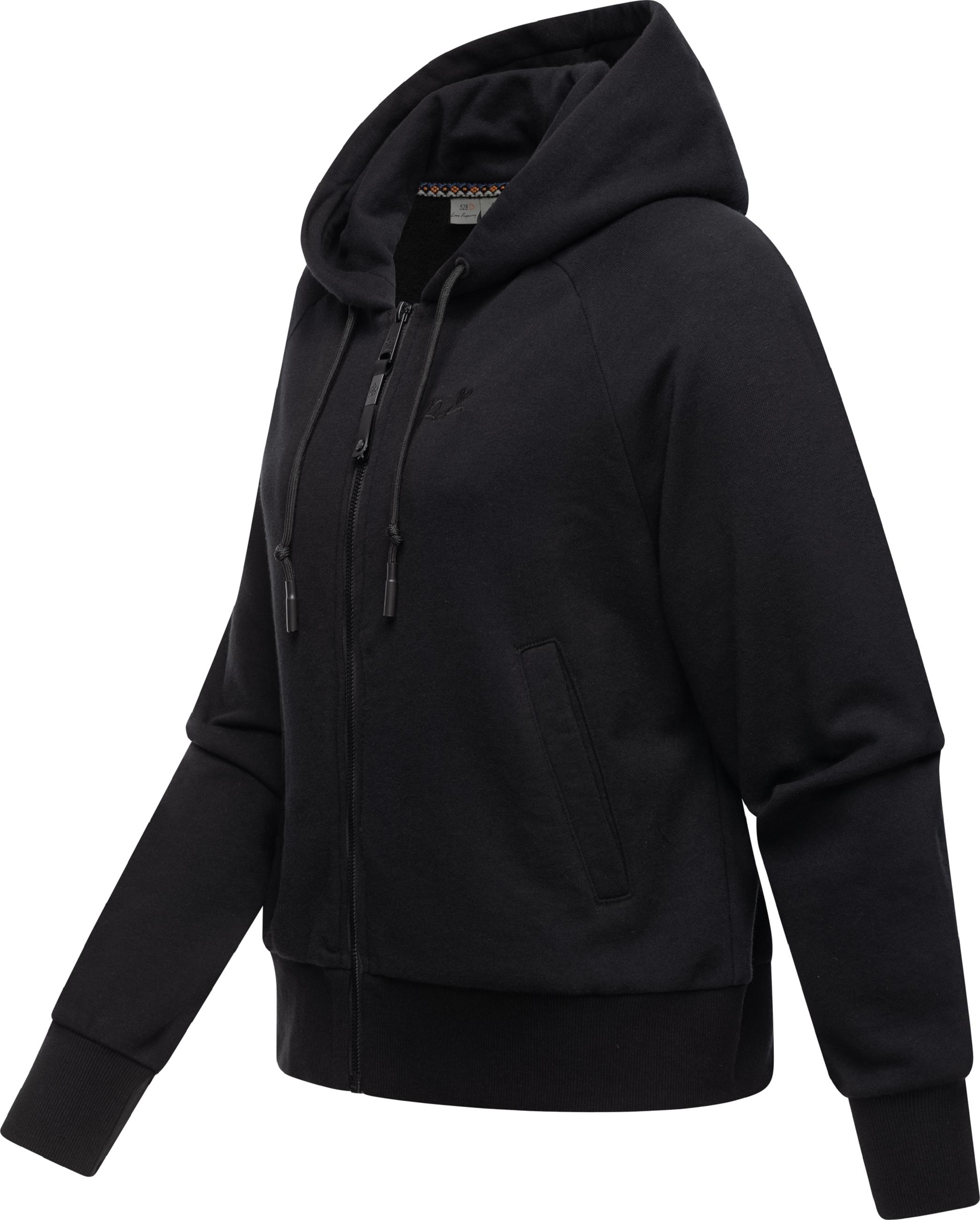 Kurze Sweatjacke mit Kapuze "Taila" Black