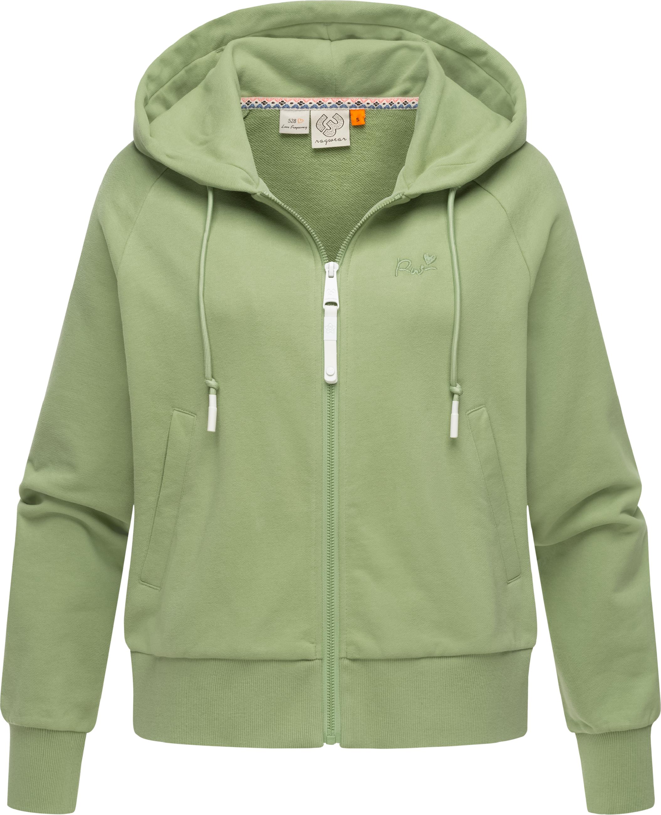 Kurze Sweatjacke mit Kapuze "Taila" Dusty Green