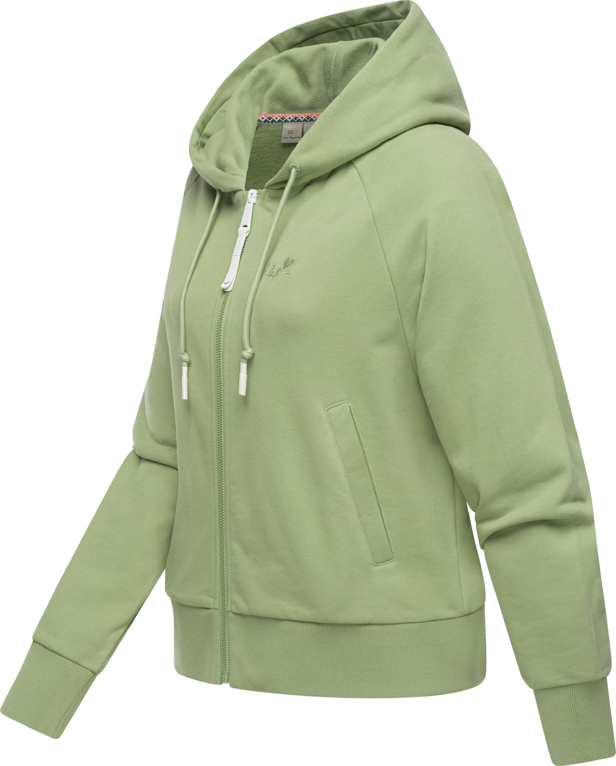 Kurze Sweatjacke mit Kapuze "Taila" Dusty Green