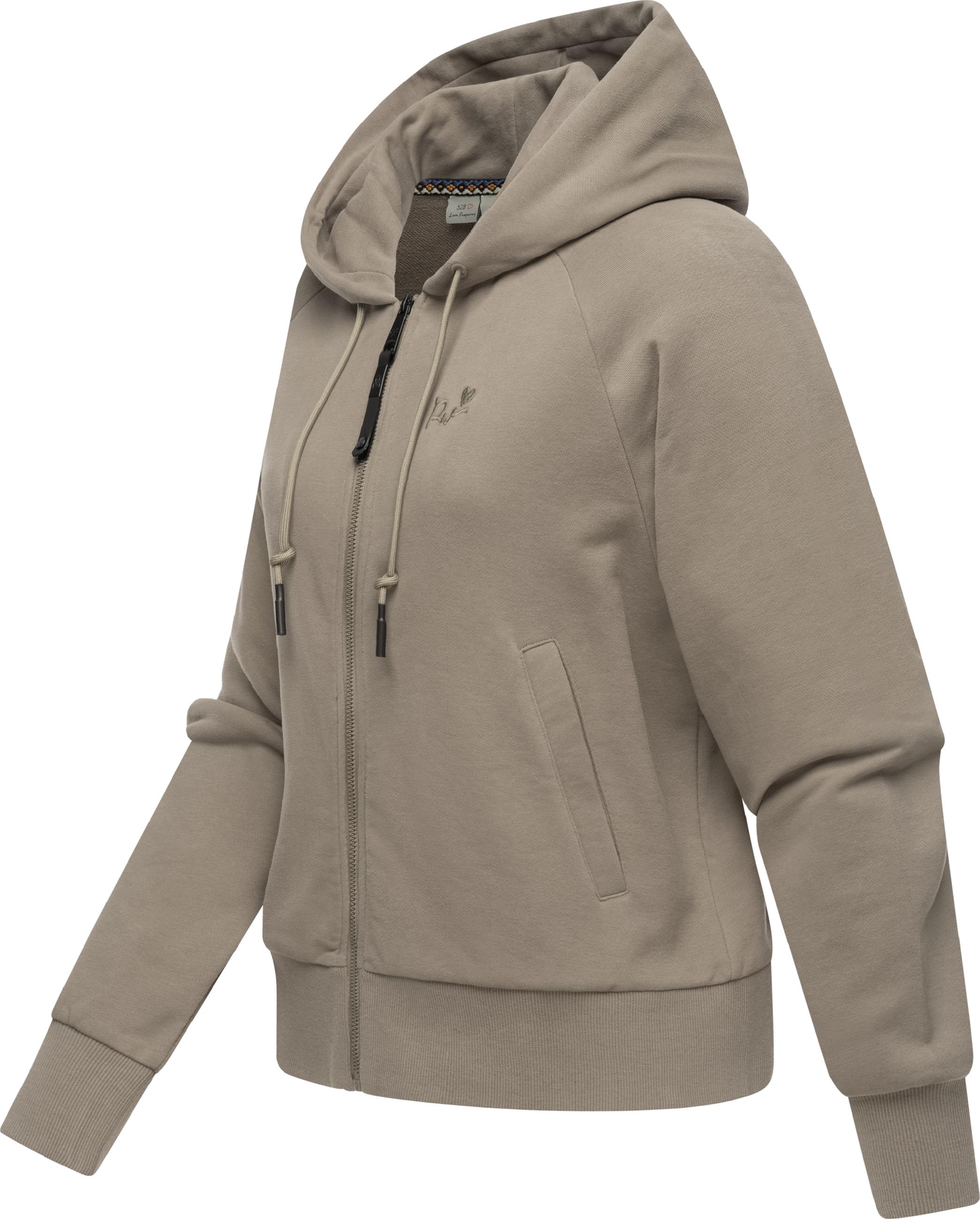 Kurze Sweatjacke mit Kapuze "Taila" Mocca