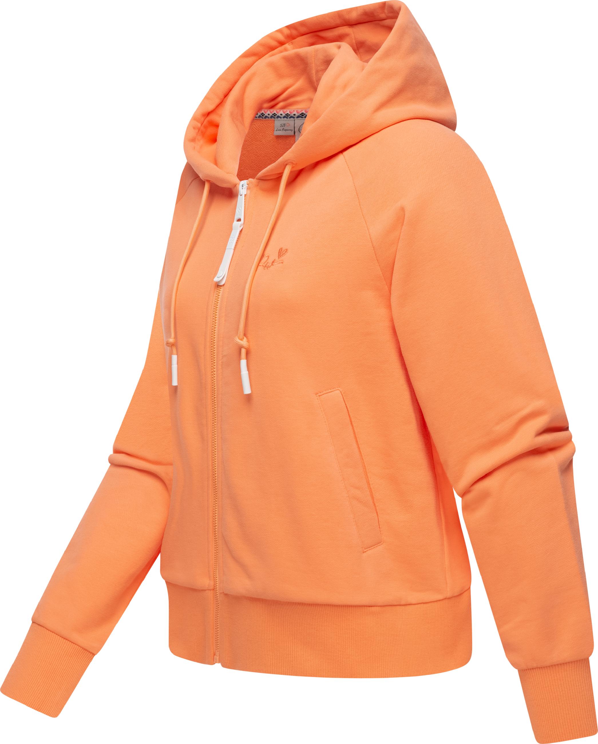 Kurze Sweatjacke mit Kapuze "Taila" Peach