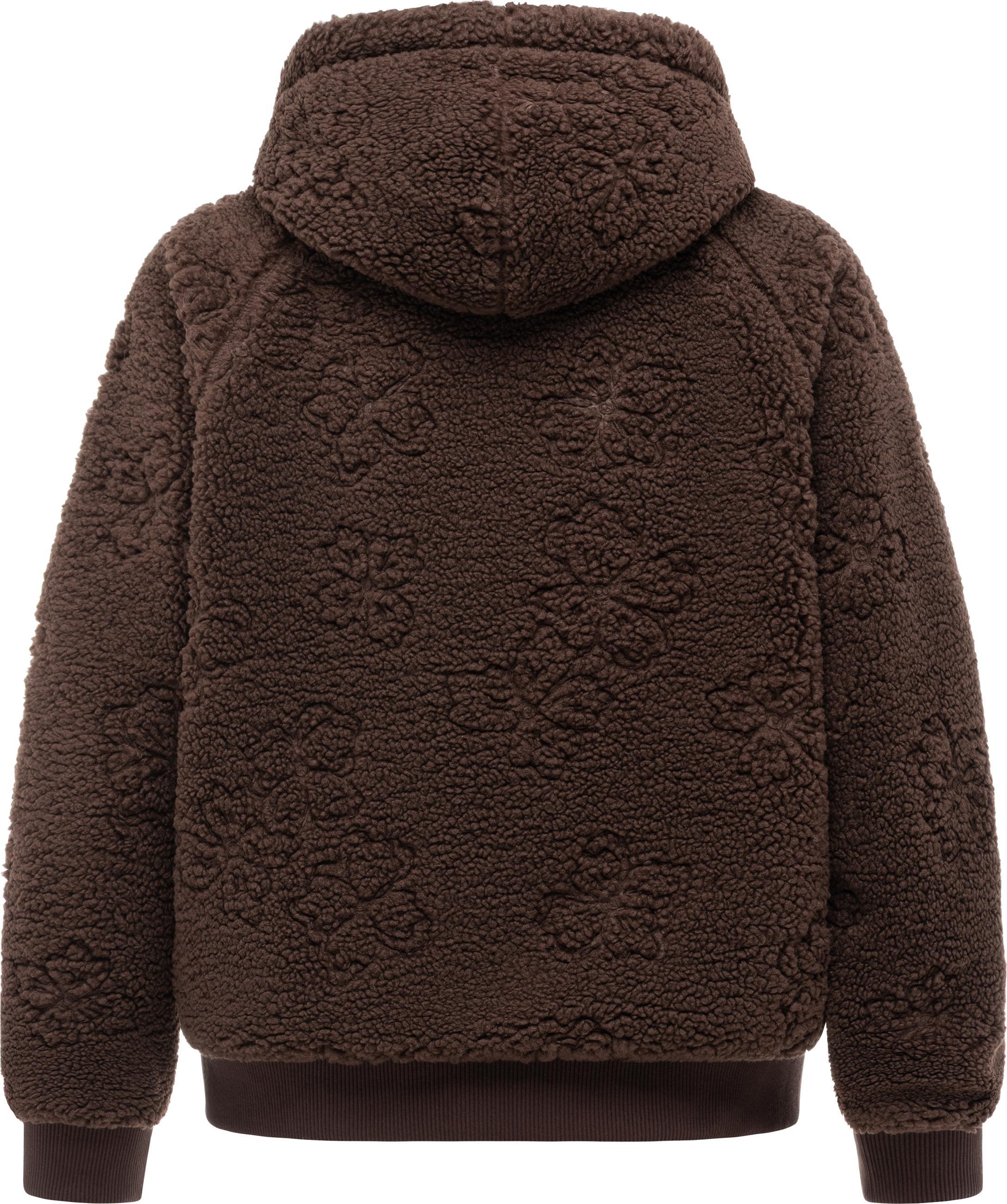 Plüschjacke "Taliana Emboss Y" Dark Choco