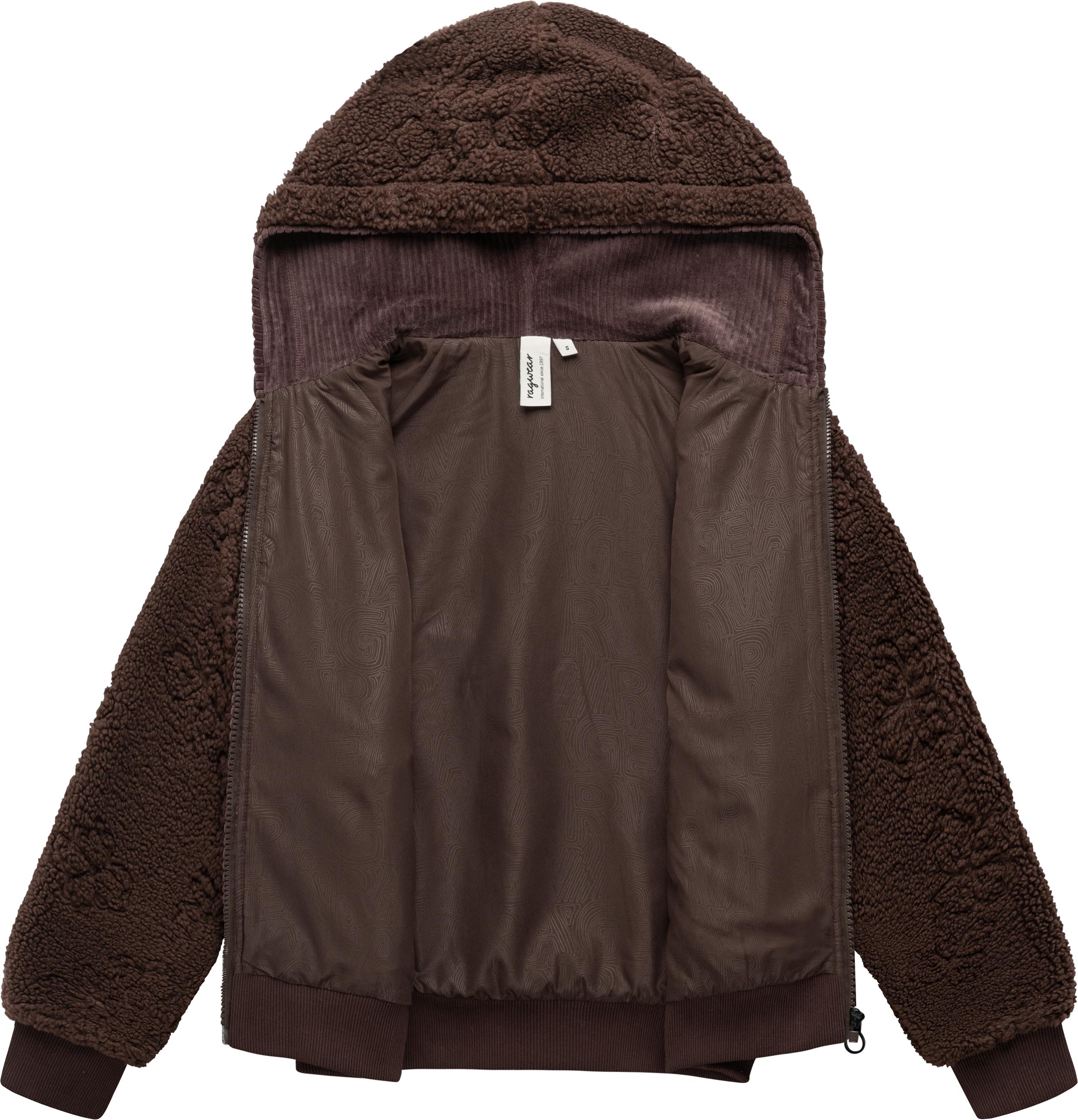 Plüschjacke "Taliana Emboss Y" Dark Choco
