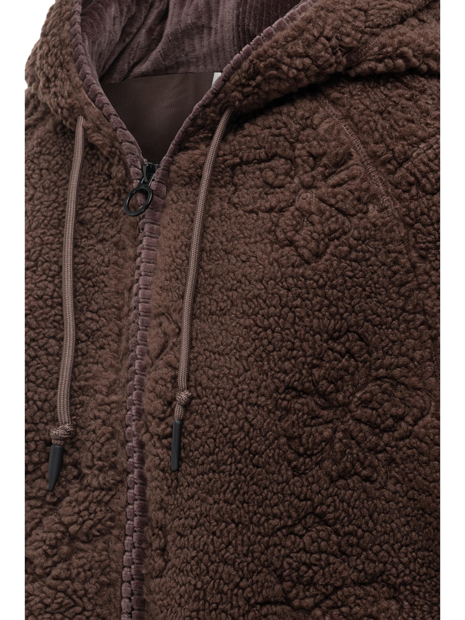 Plüschjacke "Taliana Emboss Y" Dark Choco