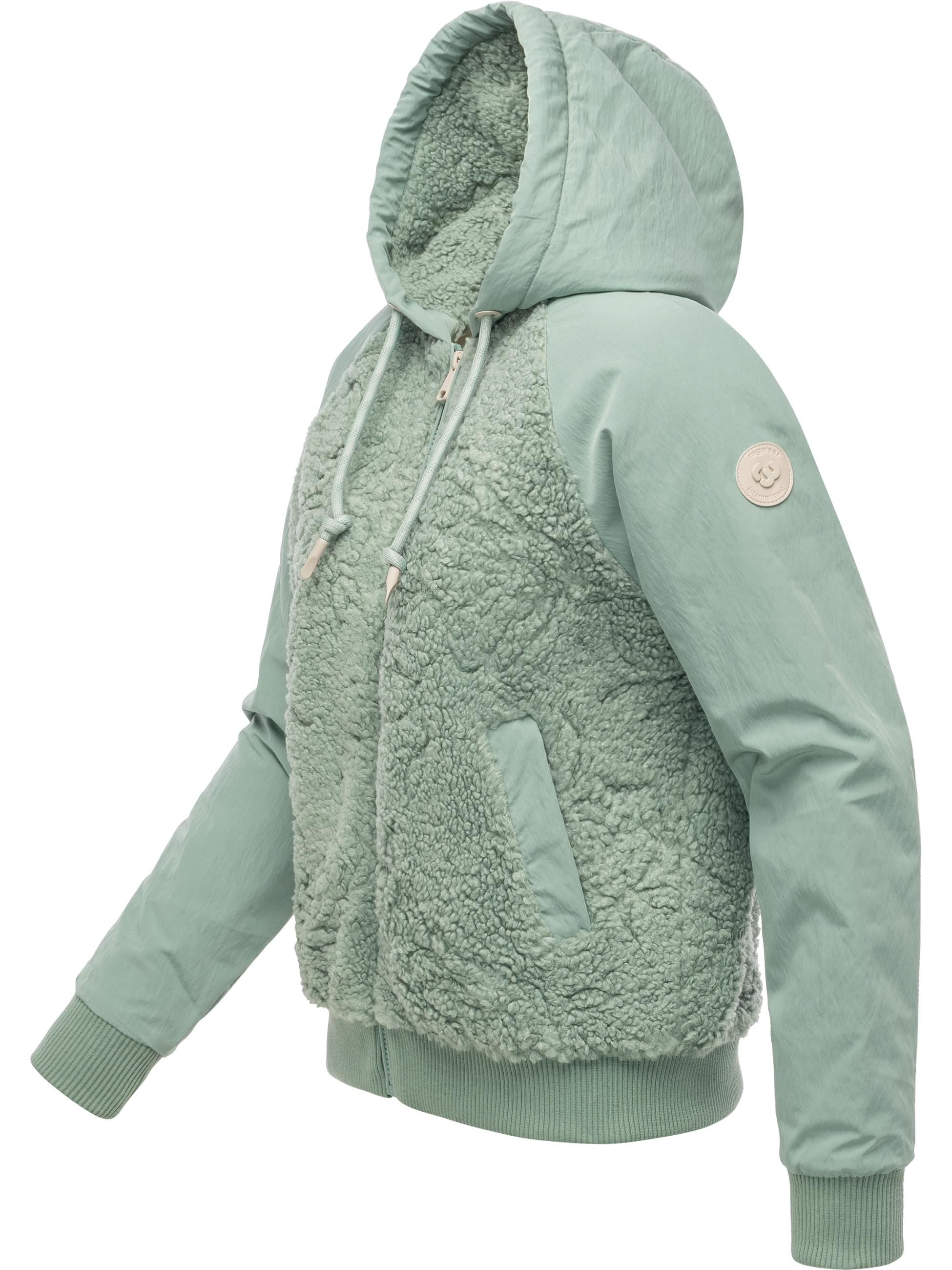 Plüschjacke mit Kapuze "Talianita YOUMODO" Dusty Green
