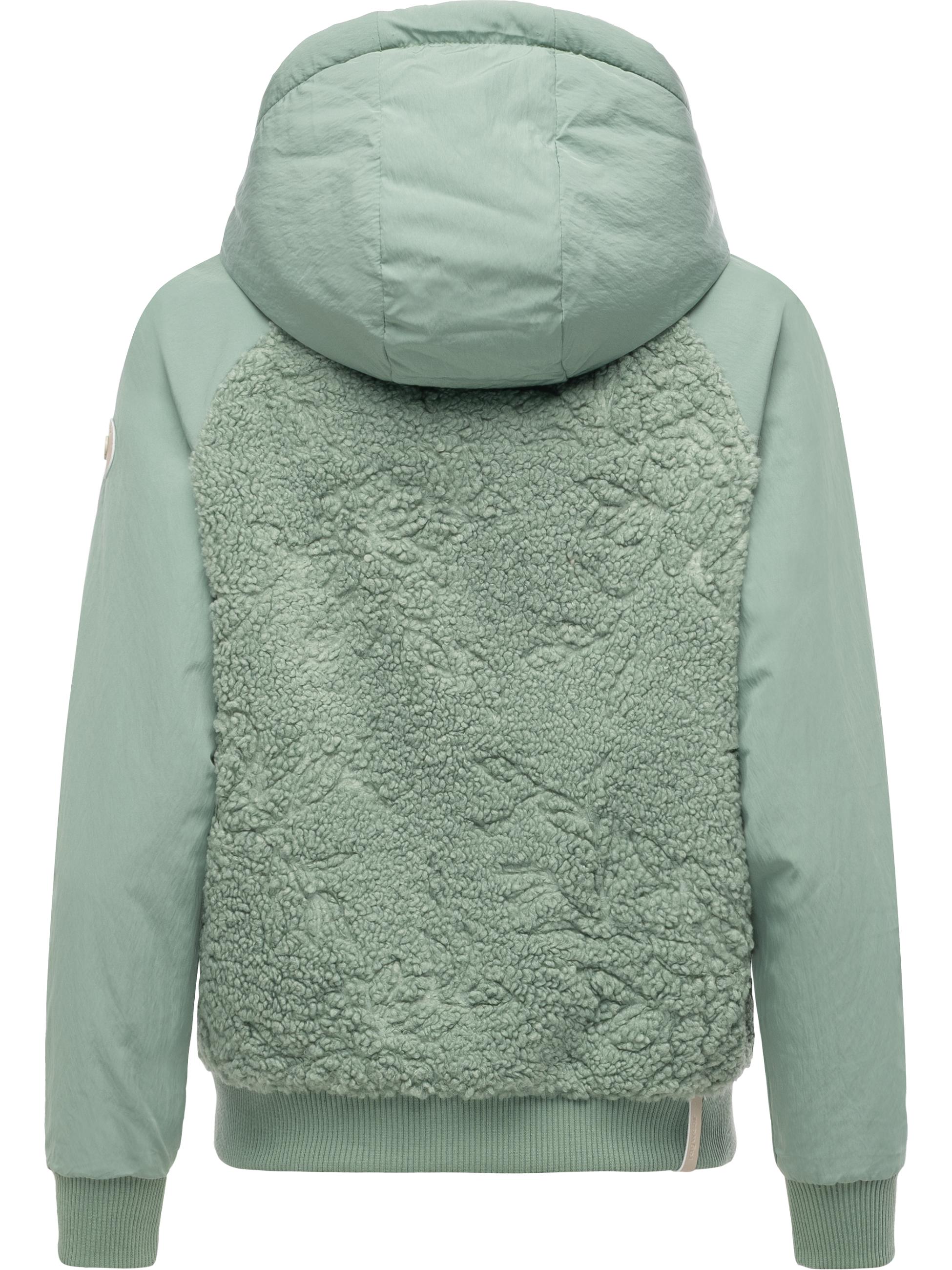 Plüschjacke mit Kapuze "Talianita YOUMODO" Dusty Green