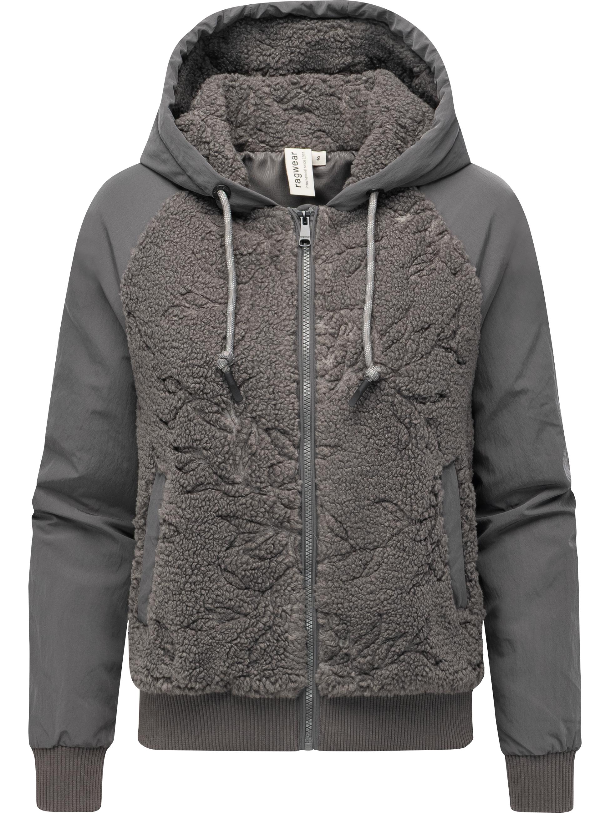 Plüschjacke mit Kapuze "Talianita YOUMODO" Stone Grey