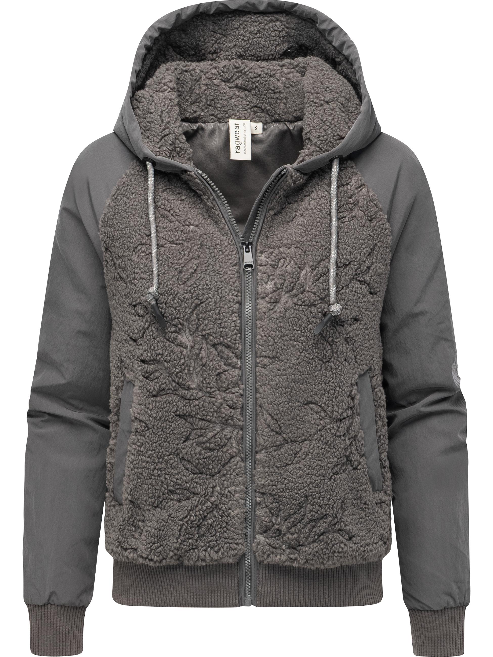 Plüschjacke mit Kapuze "Talianita YOUMODO" Stone Grey