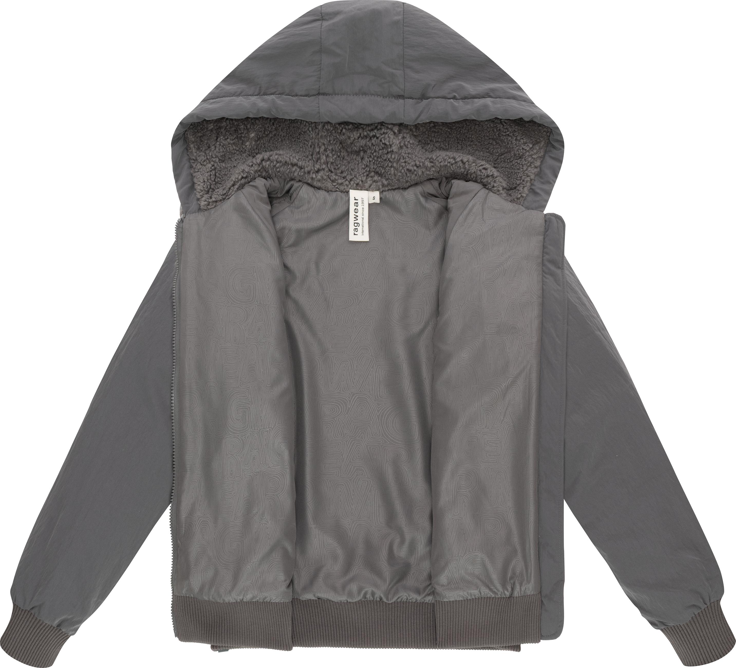 Plüschjacke mit Kapuze "Talianita YOUMODO" Stone Grey