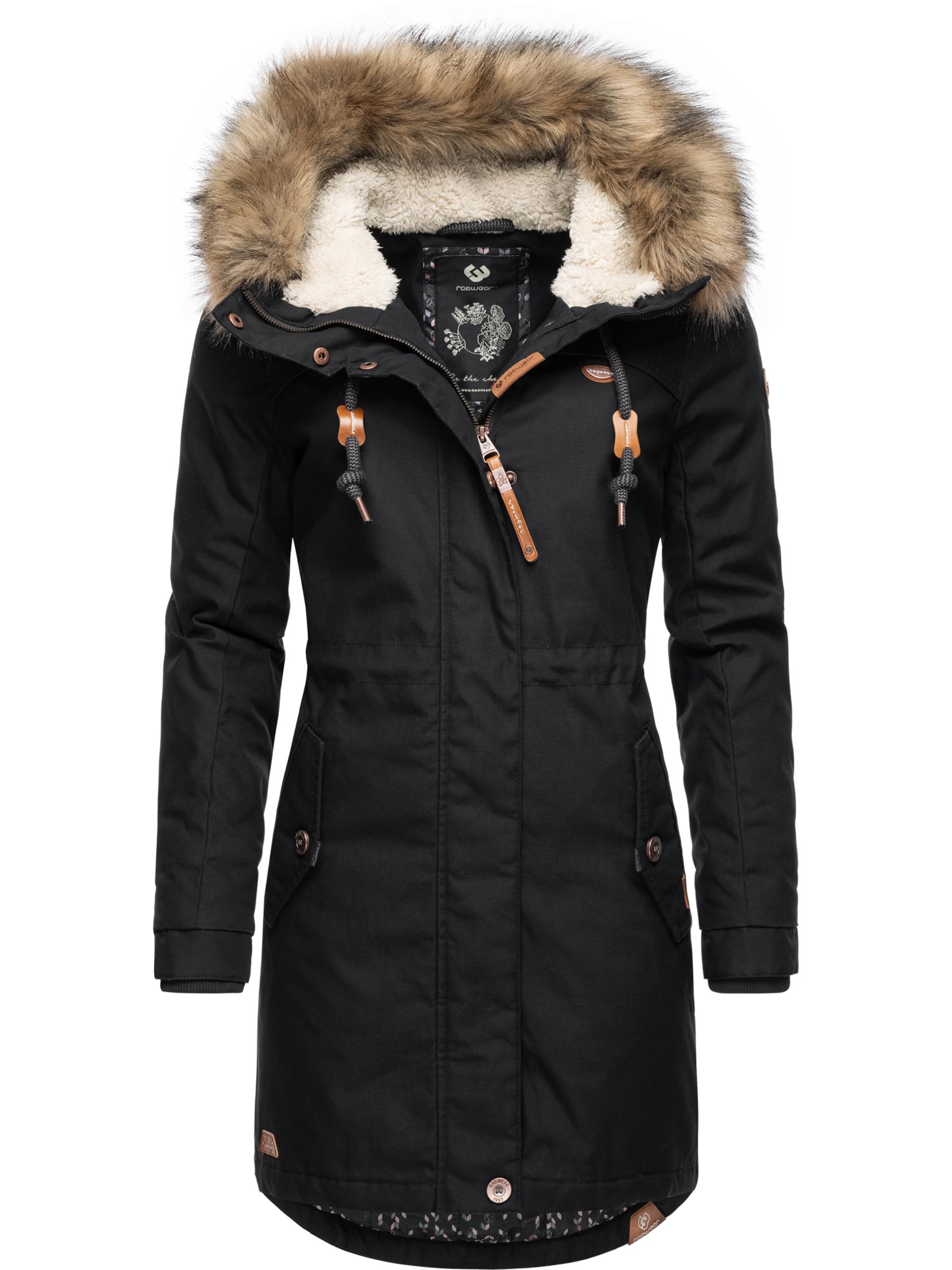 Winterparka mit abnehmbarem Kunstfell "Tawny" Black22