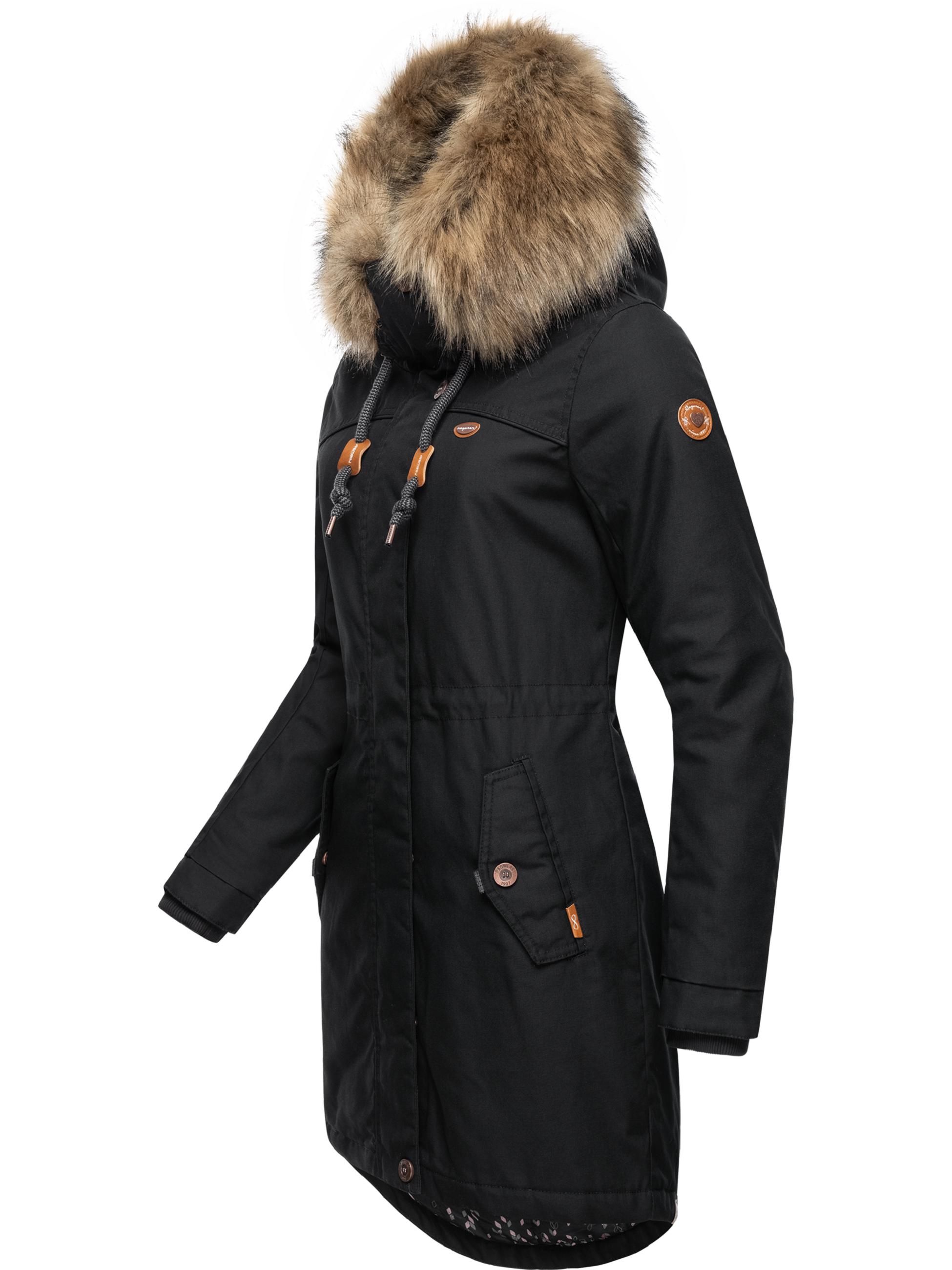 Winterparka mit abnehmbarem Kunstfell "Tawny" Black22