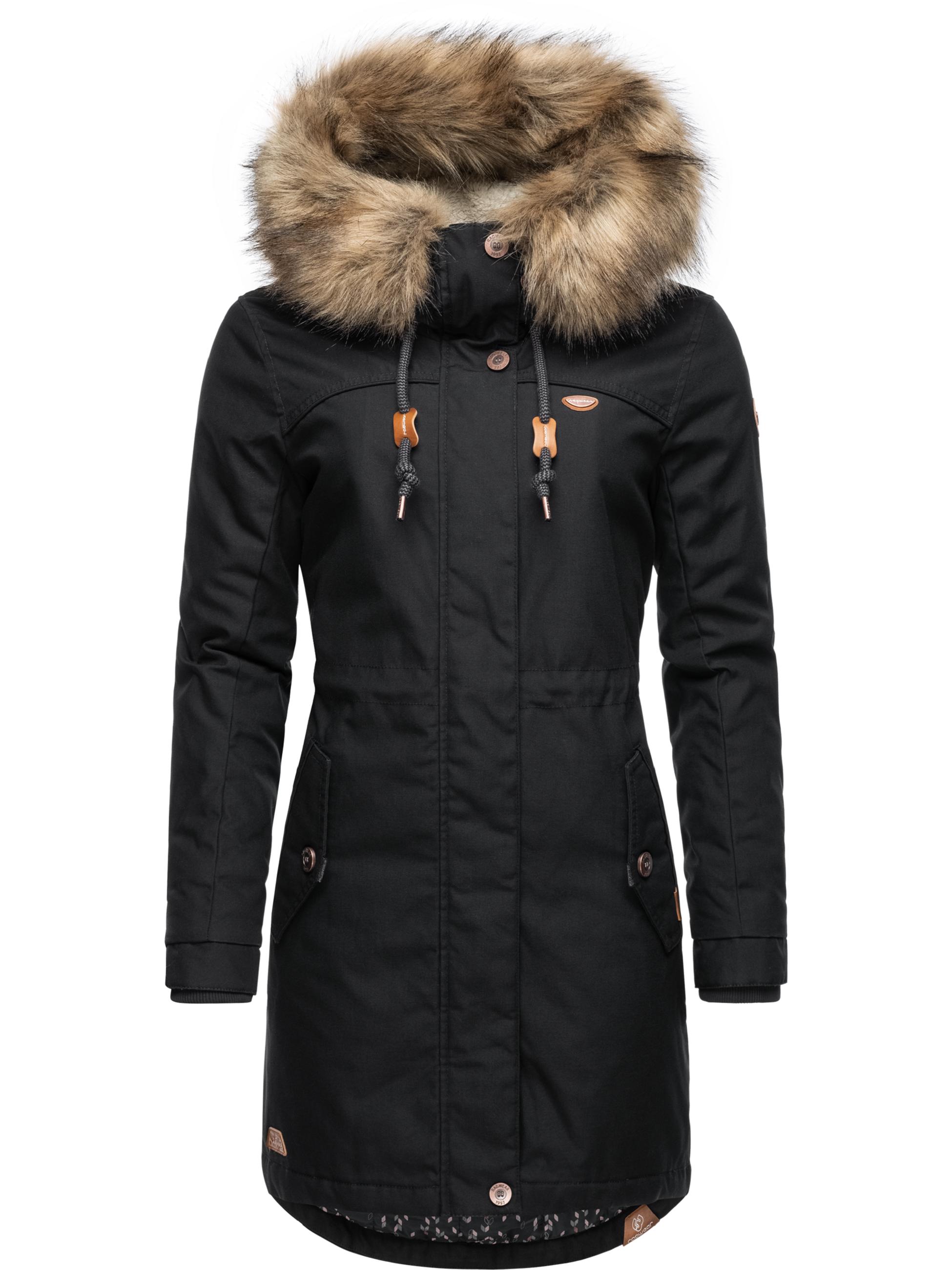 Winterparka mit abnehmbarem Kunstfell "Tawny" Black22