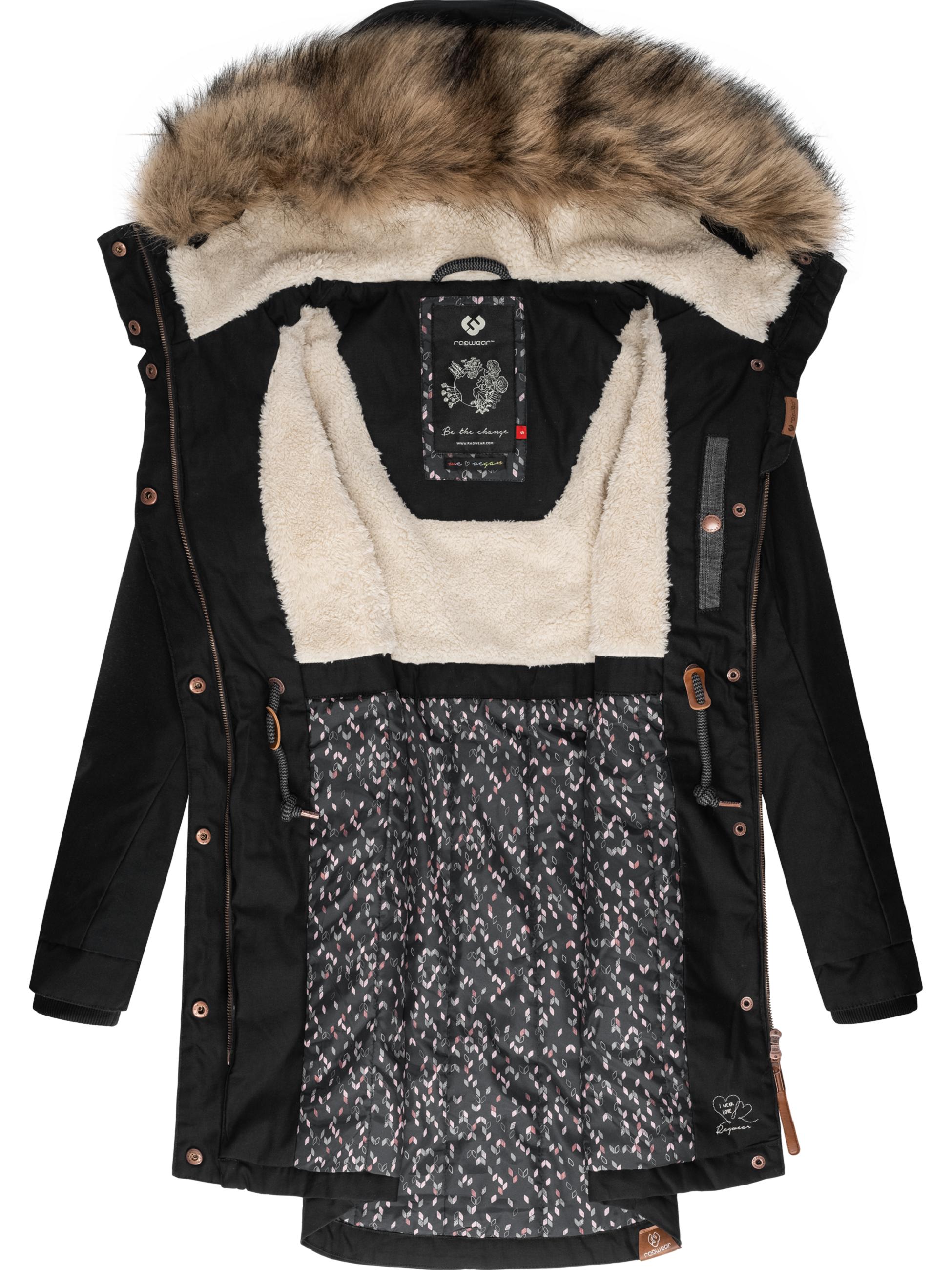 Winterparka mit abnehmbarem Kunstfell "Tawny" Black22