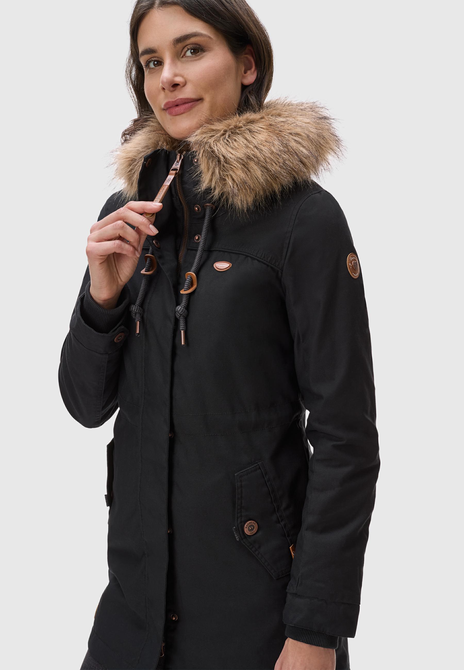 Winterparka mit abnehmbarem Kunstfell "Tawny" Black22