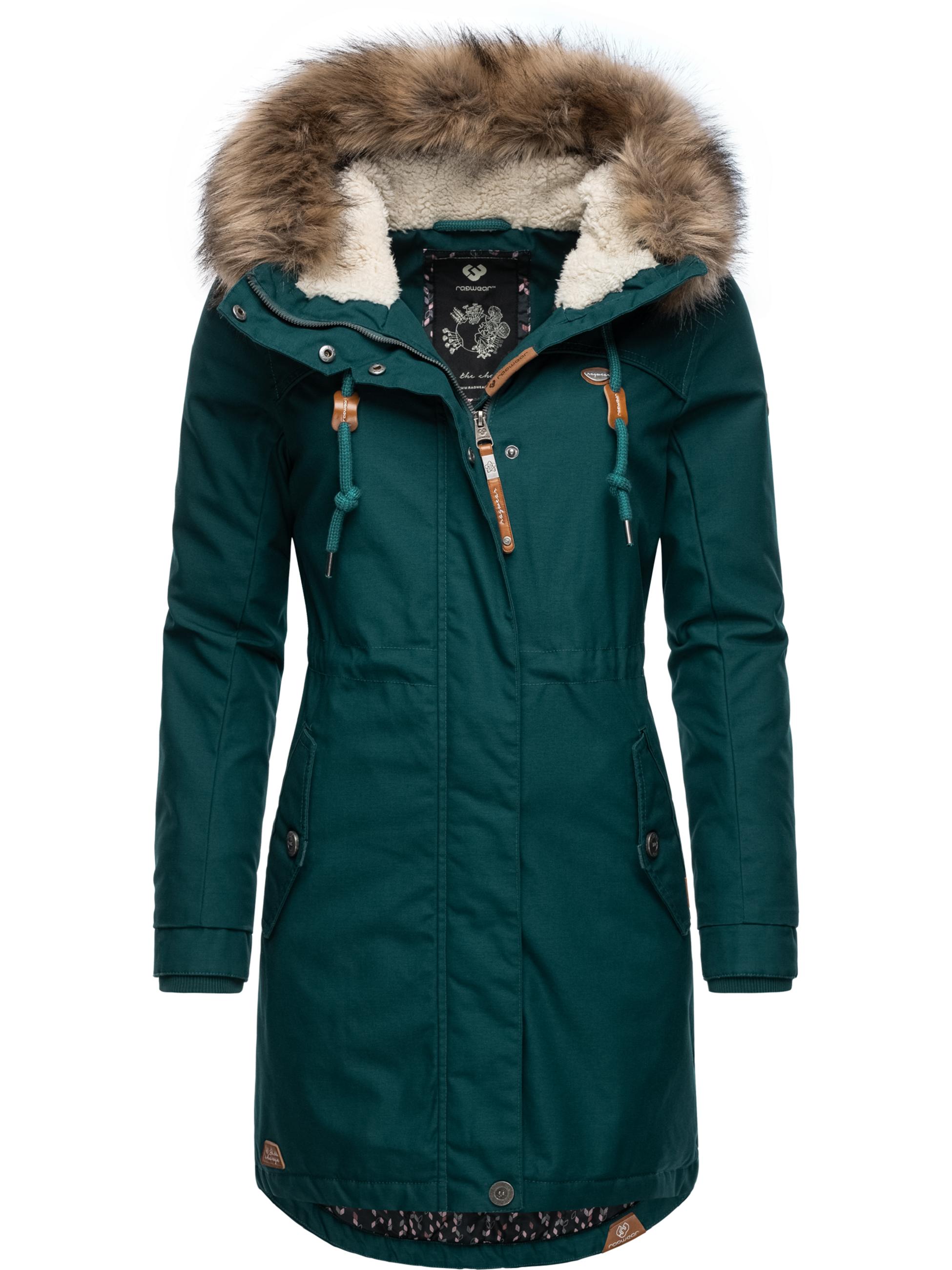 Winterparka mit abnehmbarem Kunstfell "Tawny" Dark Green22