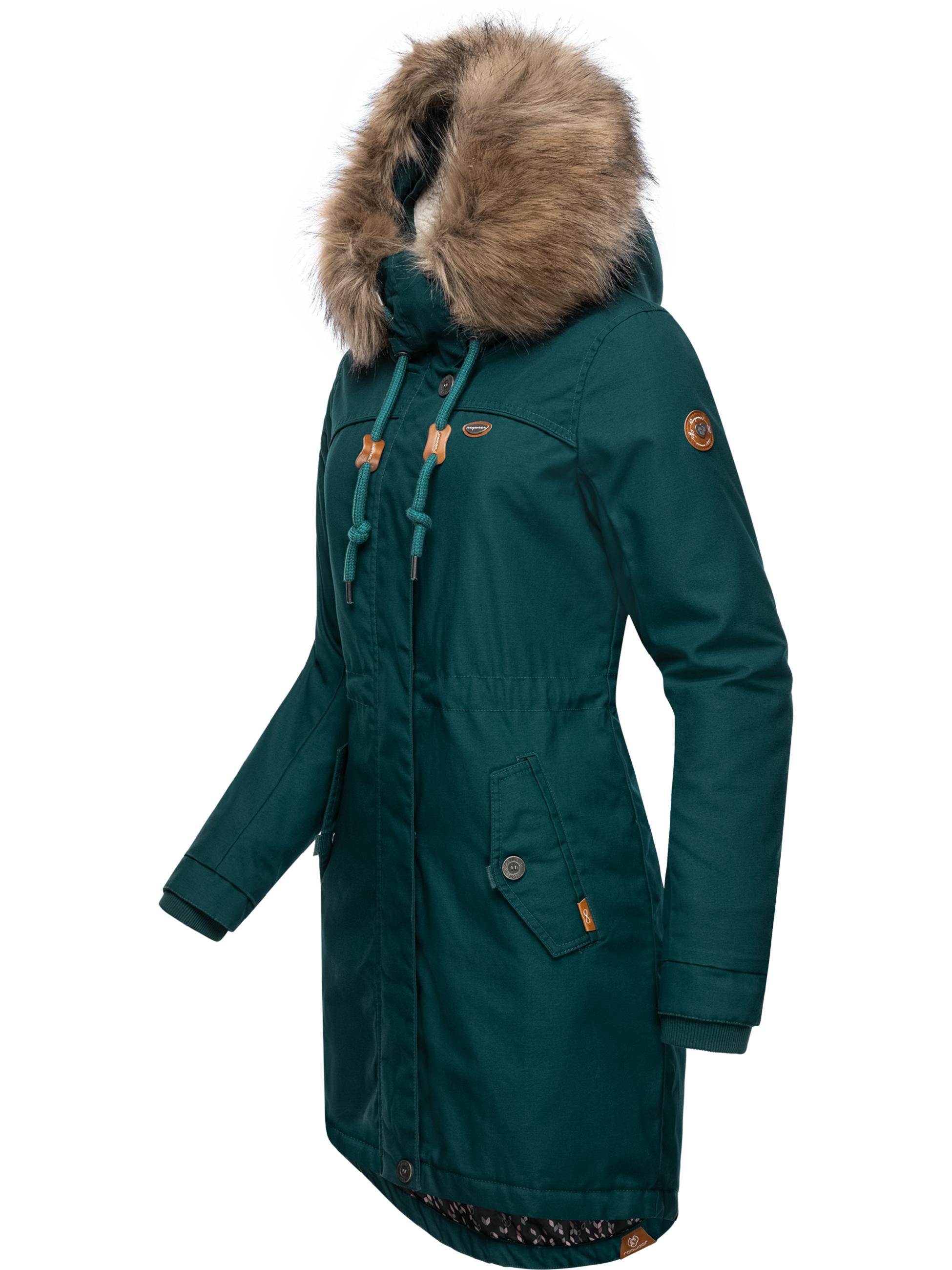 Winterparka mit abnehmbarem Kunstfell "Tawny" Dark Green22