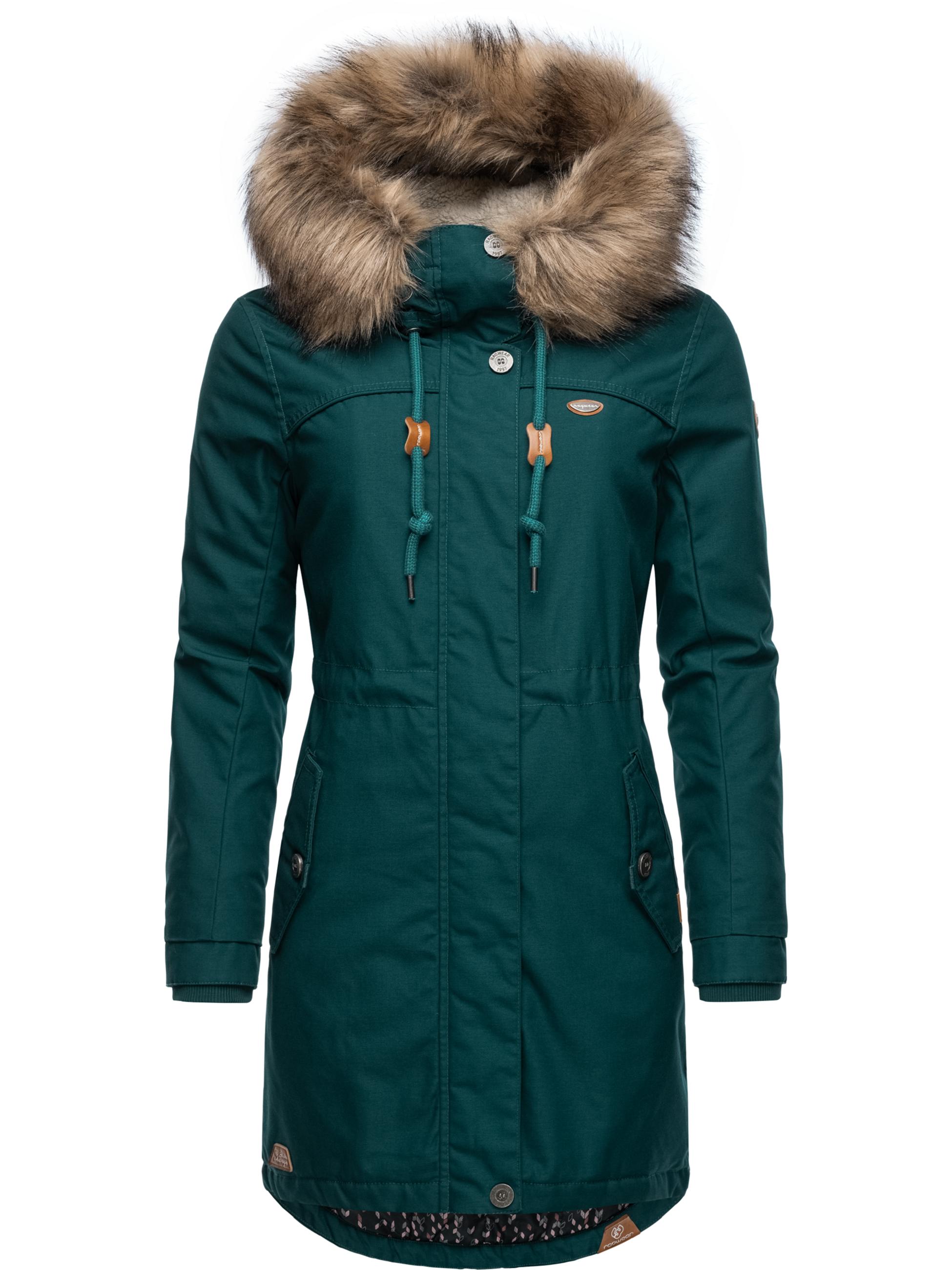 Winterparka mit abnehmbarem Kunstfell "Tawny" Dark Green22