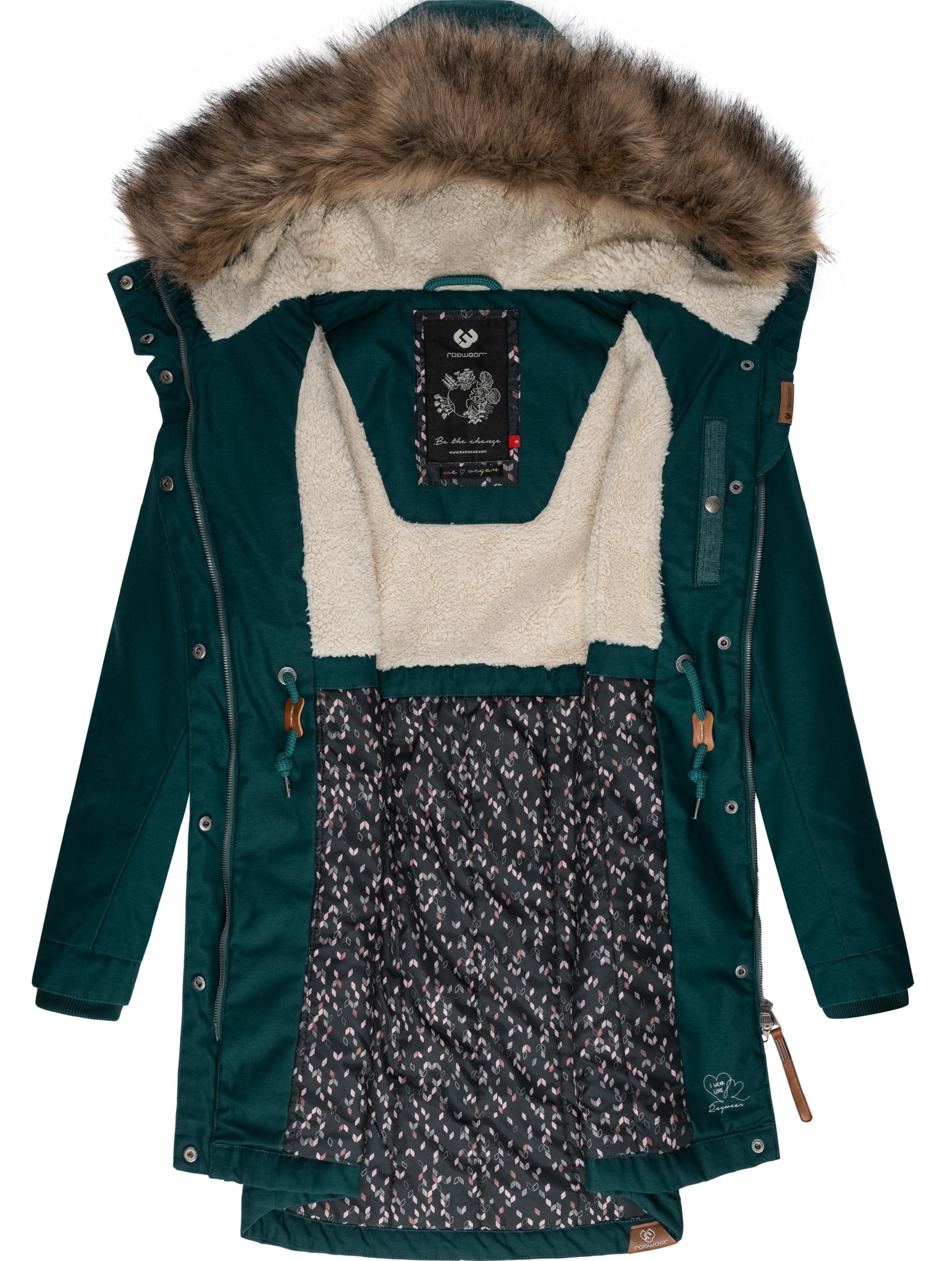 Winterparka mit abnehmbarem Kunstfell "Tawny" Dark Green22