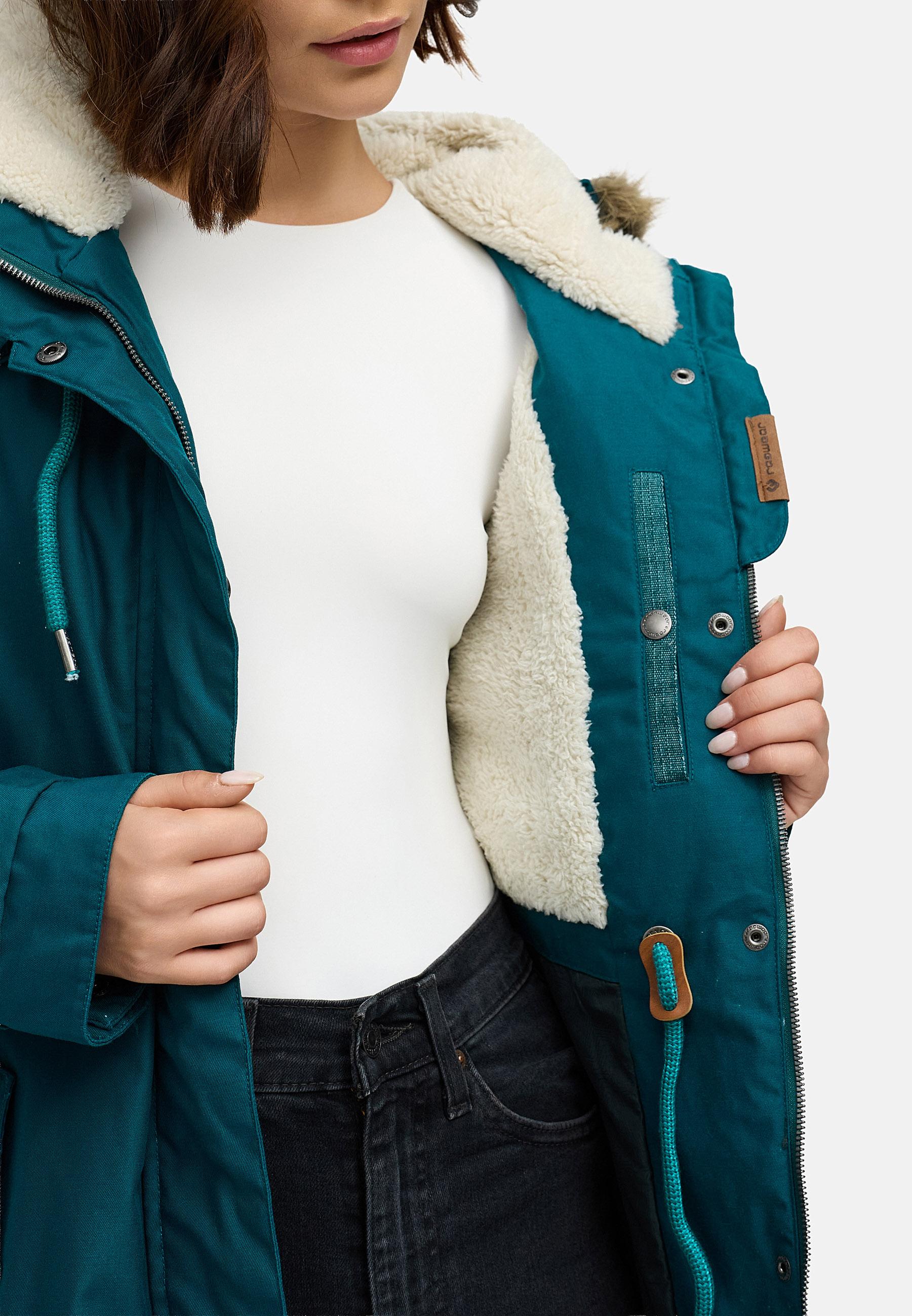 Winterparka mit abnehmbarem Kunstfell "Tawny" Dark Green22