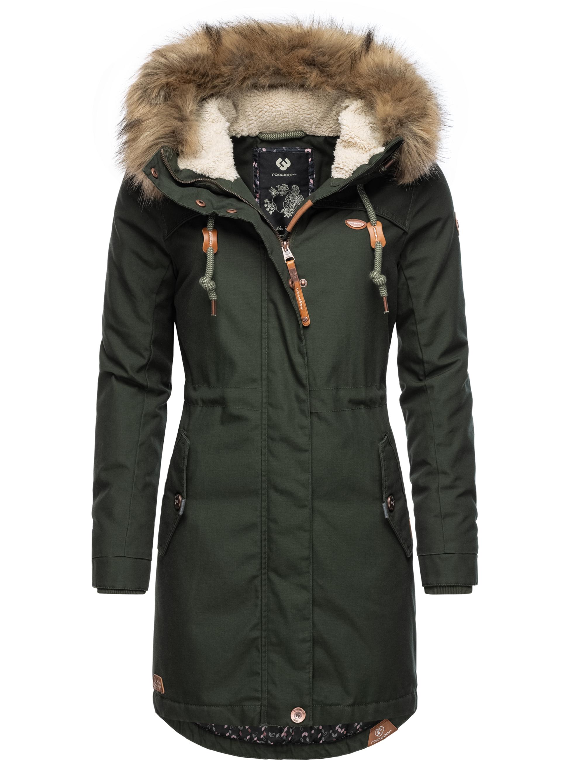 Winterparka mit abnehmbarem Kunstfell "Tawny" Dark Olive22