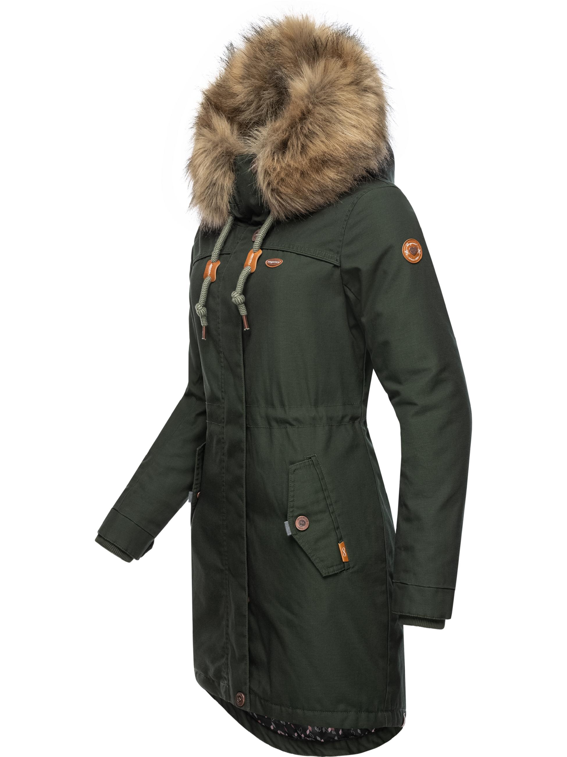 Winterparka mit abnehmbarem Kunstfell "Tawny" Dark Olive22