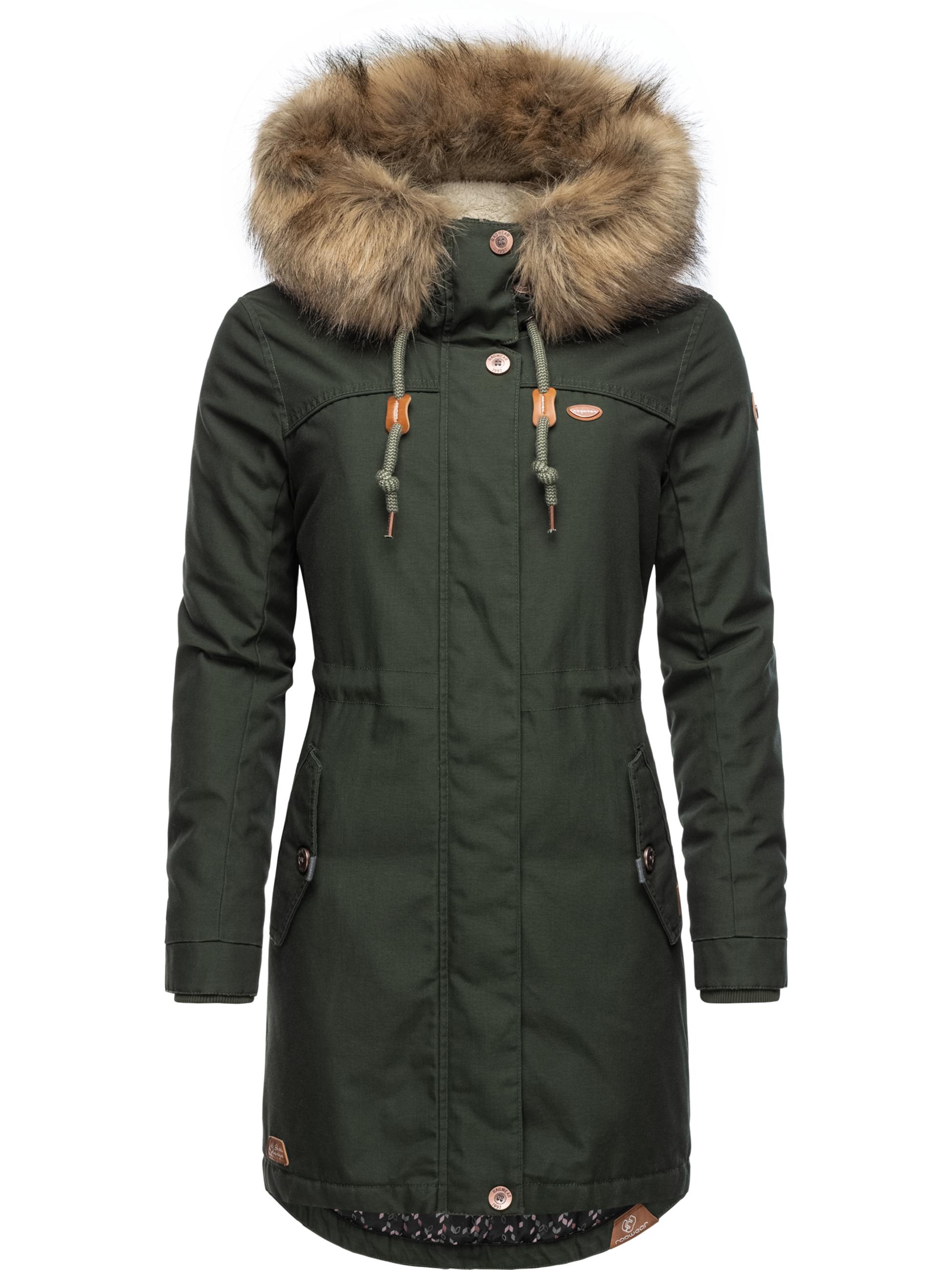 Winterparka mit abnehmbarem Kunstfell "Tawny" Dark Olive22