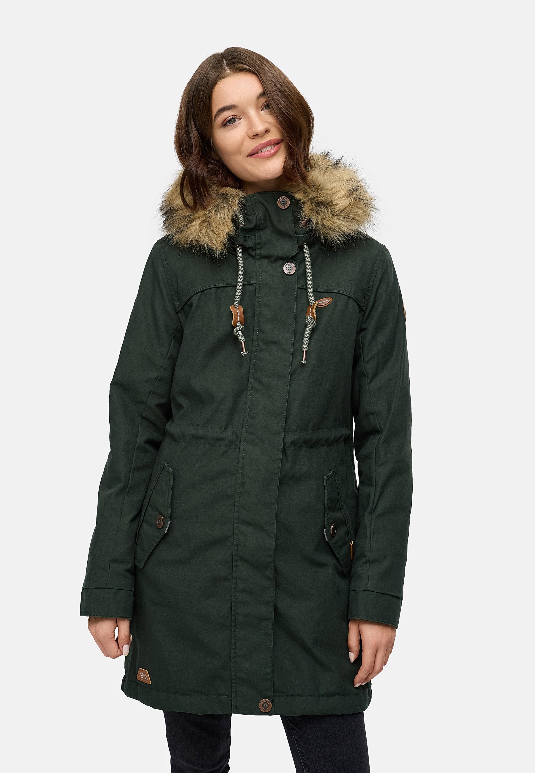 Winterparka mit abnehmbarem Kunstfell "Tawny" Dark Olive22