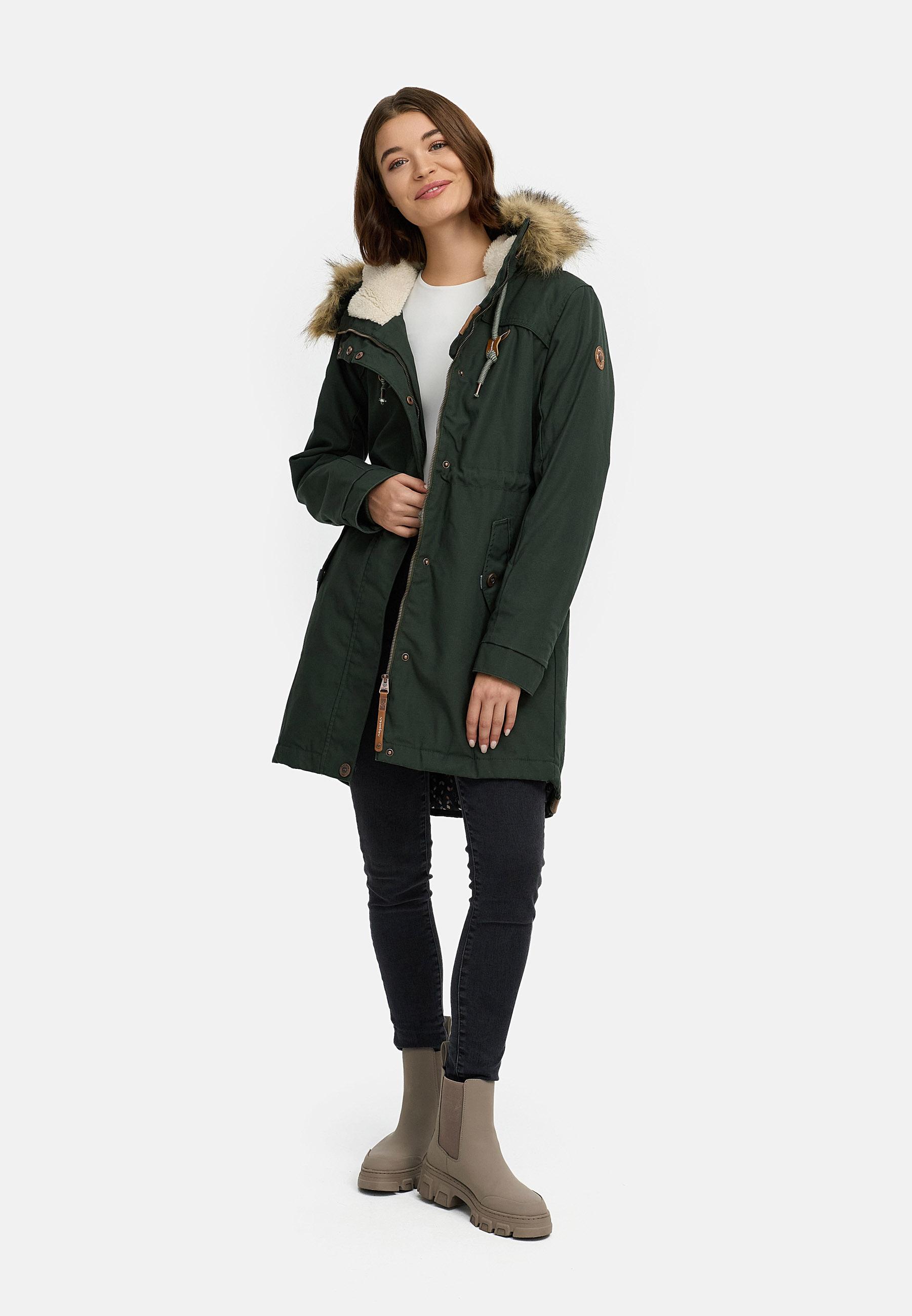 Winterparka mit abnehmbarem Kunstfell "Tawny" Dark Olive22