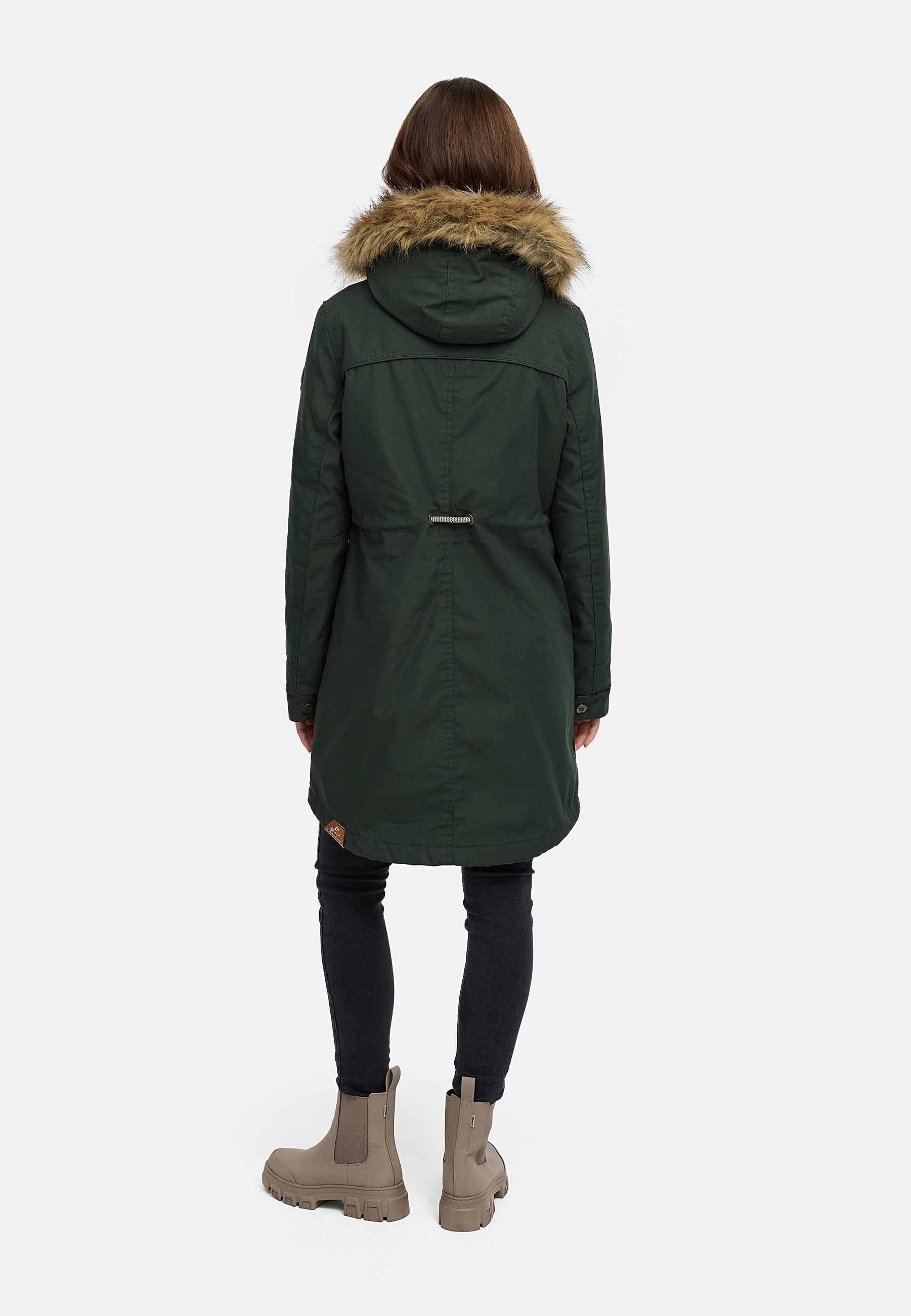 Winterparka mit abnehmbarem Kunstfell "Tawny" Dark Olive22