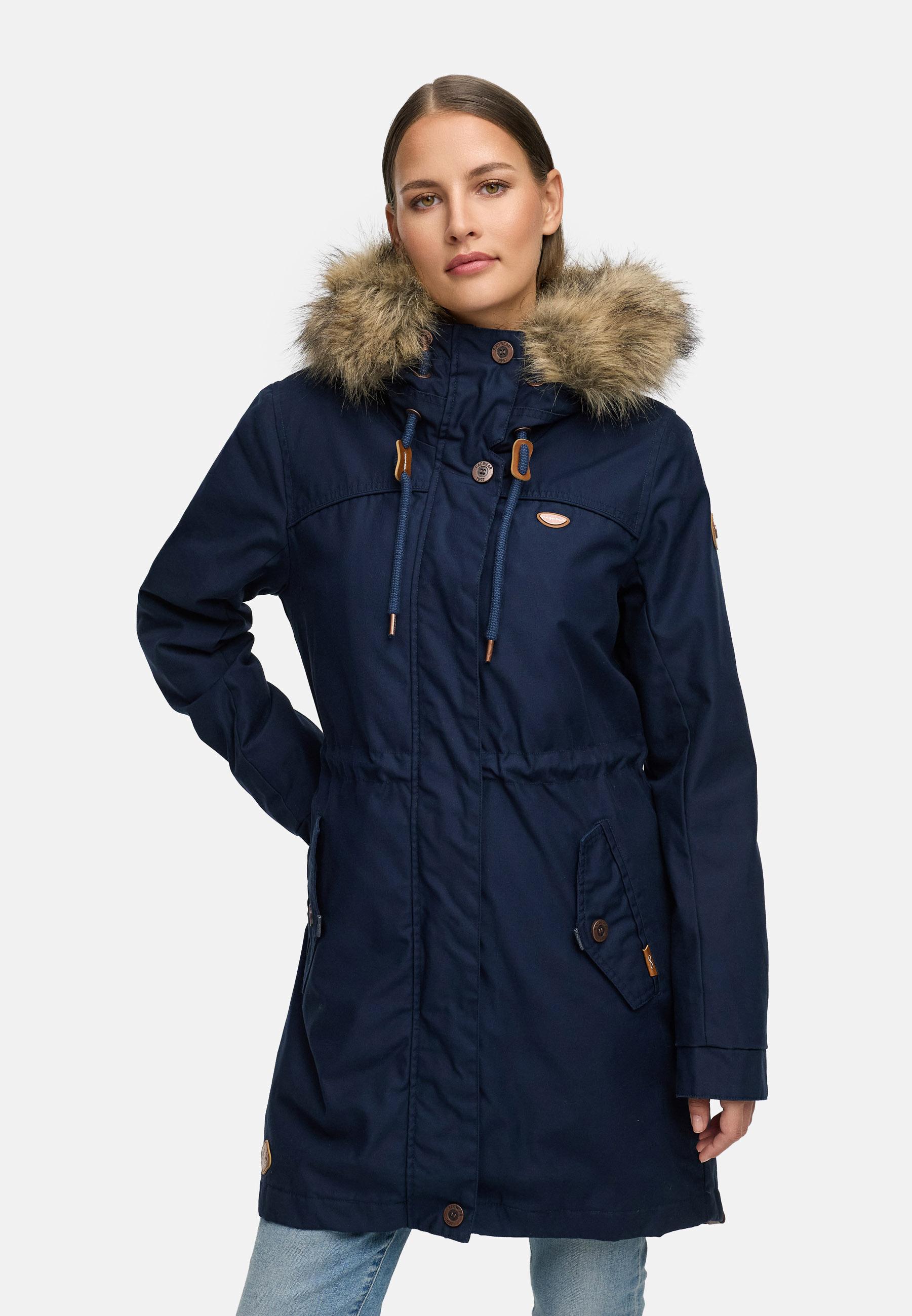 Winterparka mit abnehmbarem Kunstfell "Tawny" Navy22