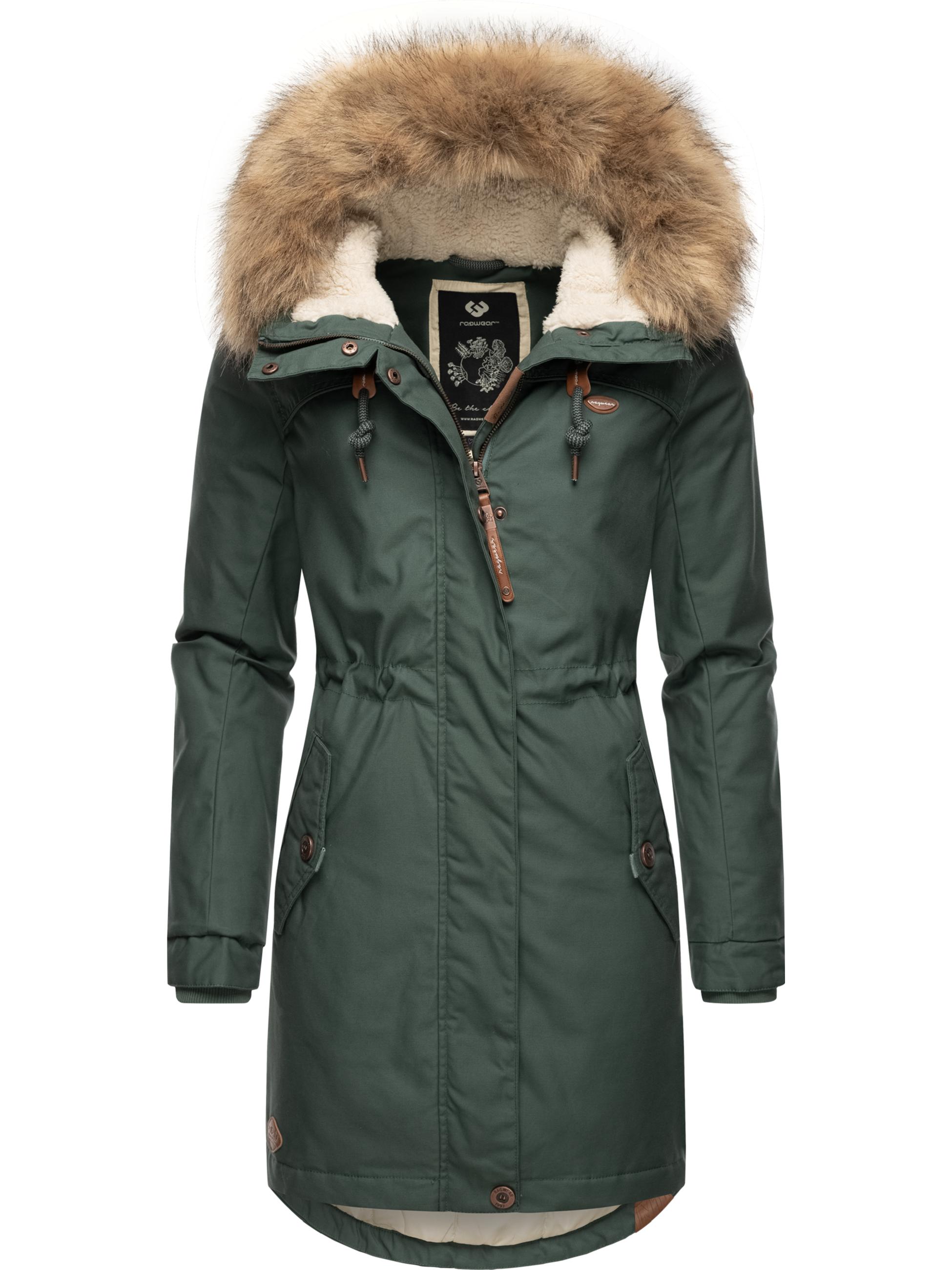 Winterparka mit abnehmbarem Kunstfell "Tawny" Pine Green23