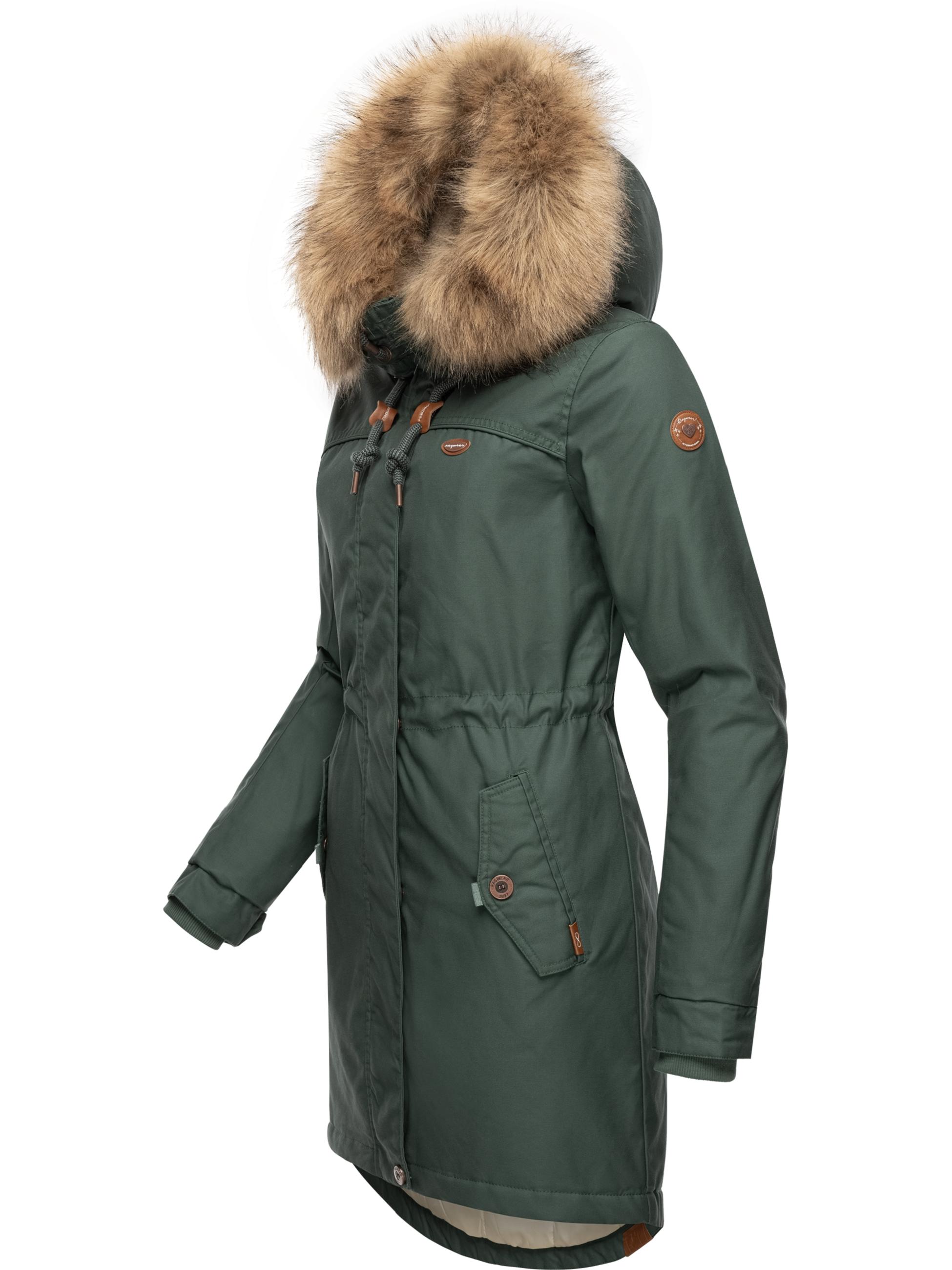 Winterparka mit abnehmbarem Kunstfell "Tawny" Pine Green23