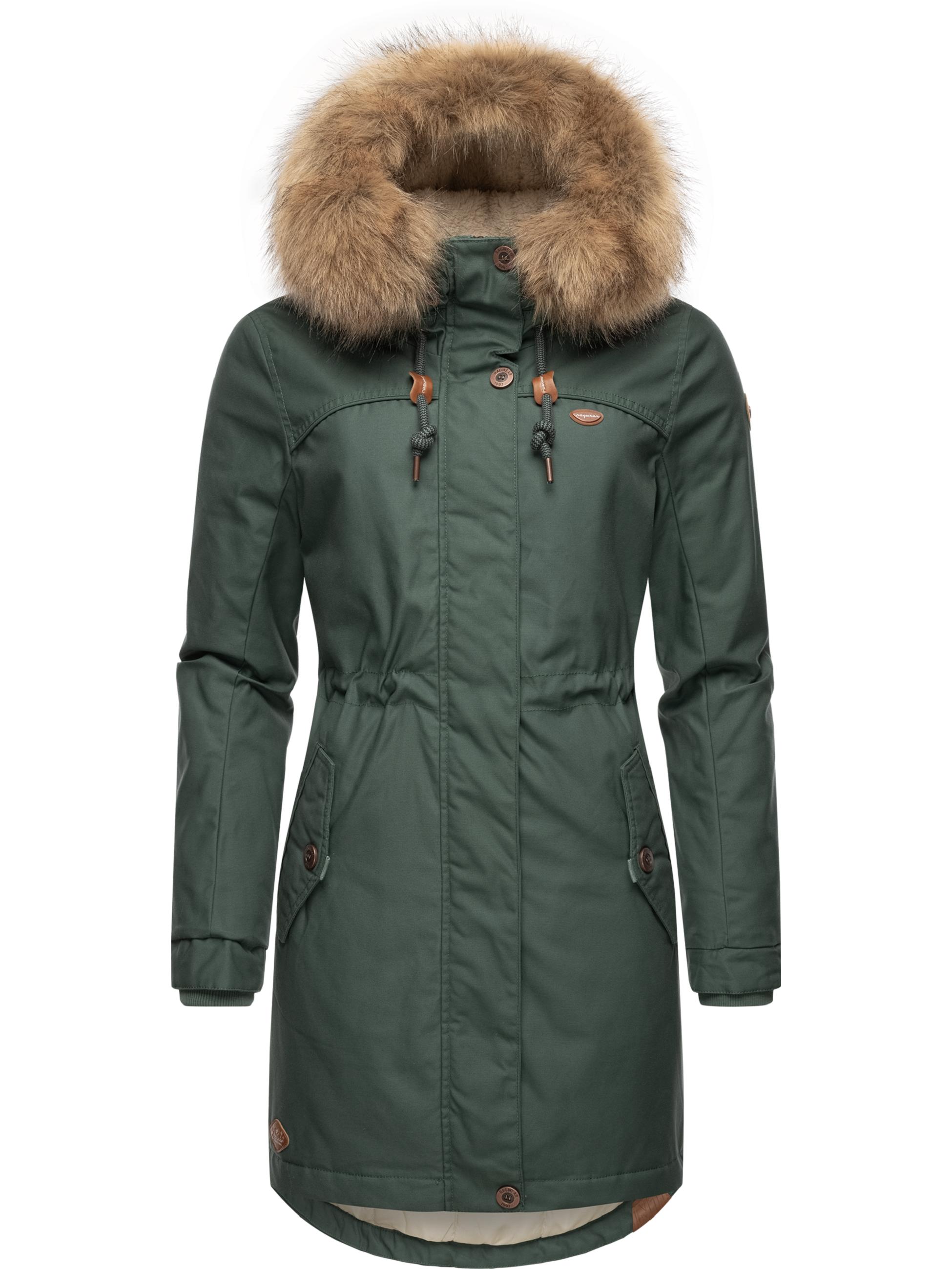 Winterparka mit abnehmbarem Kunstfell "Tawny" Pine Green23