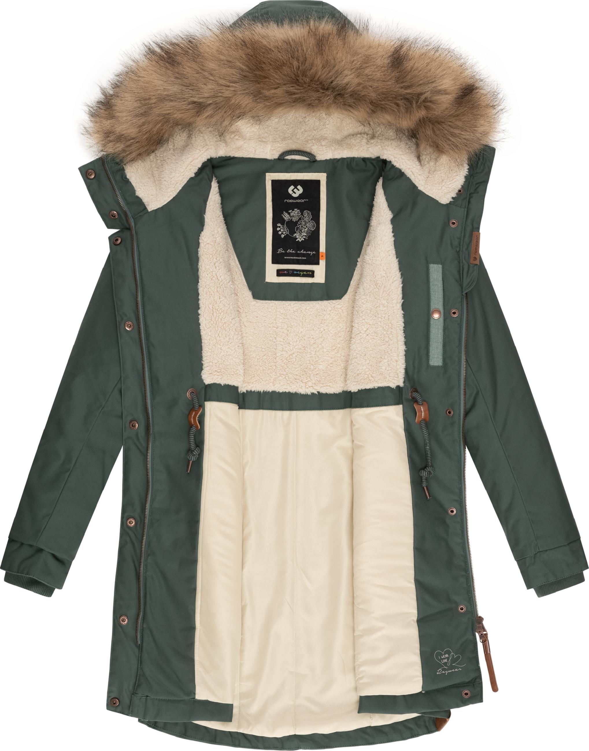 Winterparka mit abnehmbarem Kunstfell "Tawny" Pine Green23