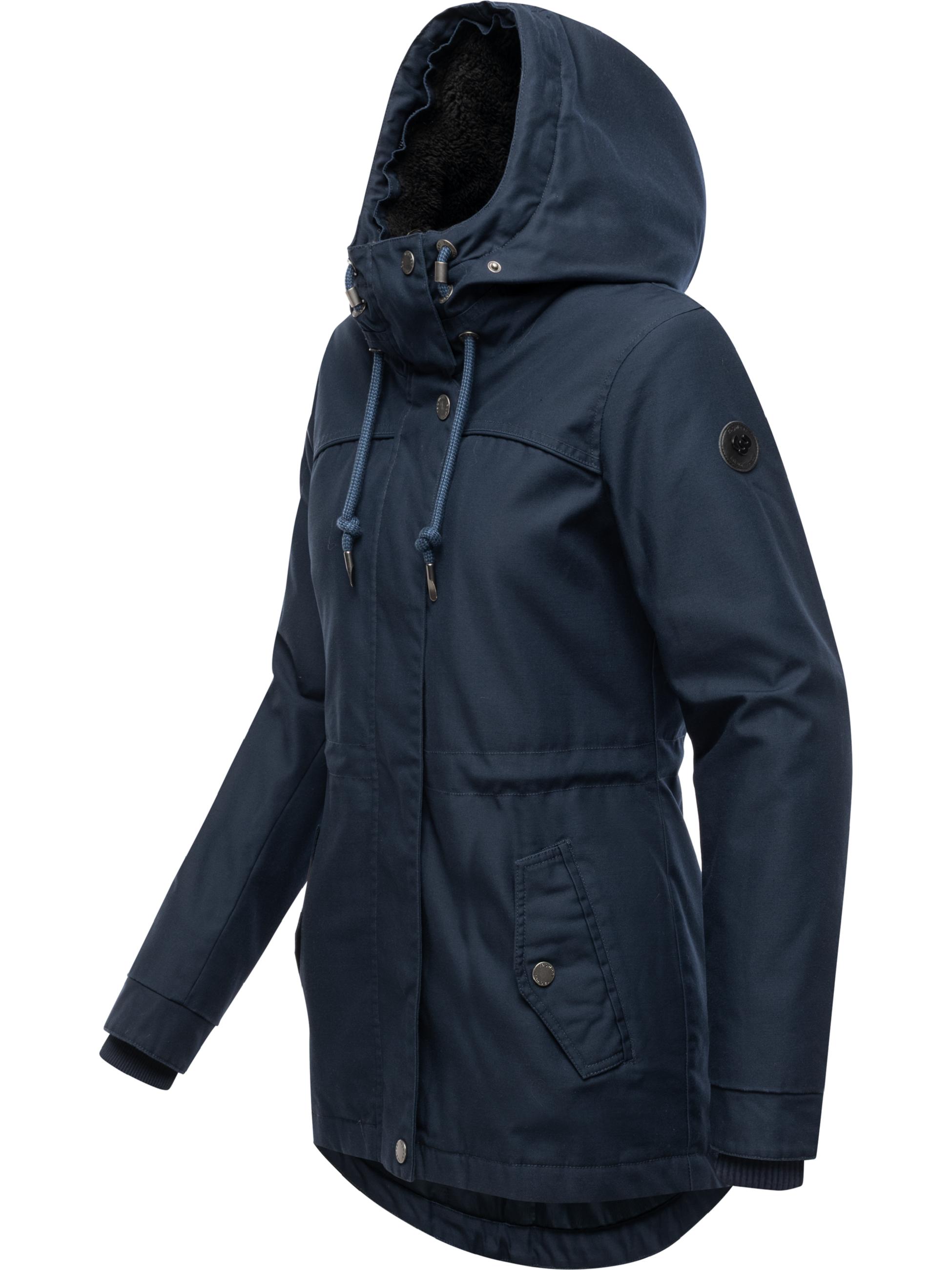 Winterjacke mit abnehmbarem Kunstfell "Tawny Short YOUMODO" Navy