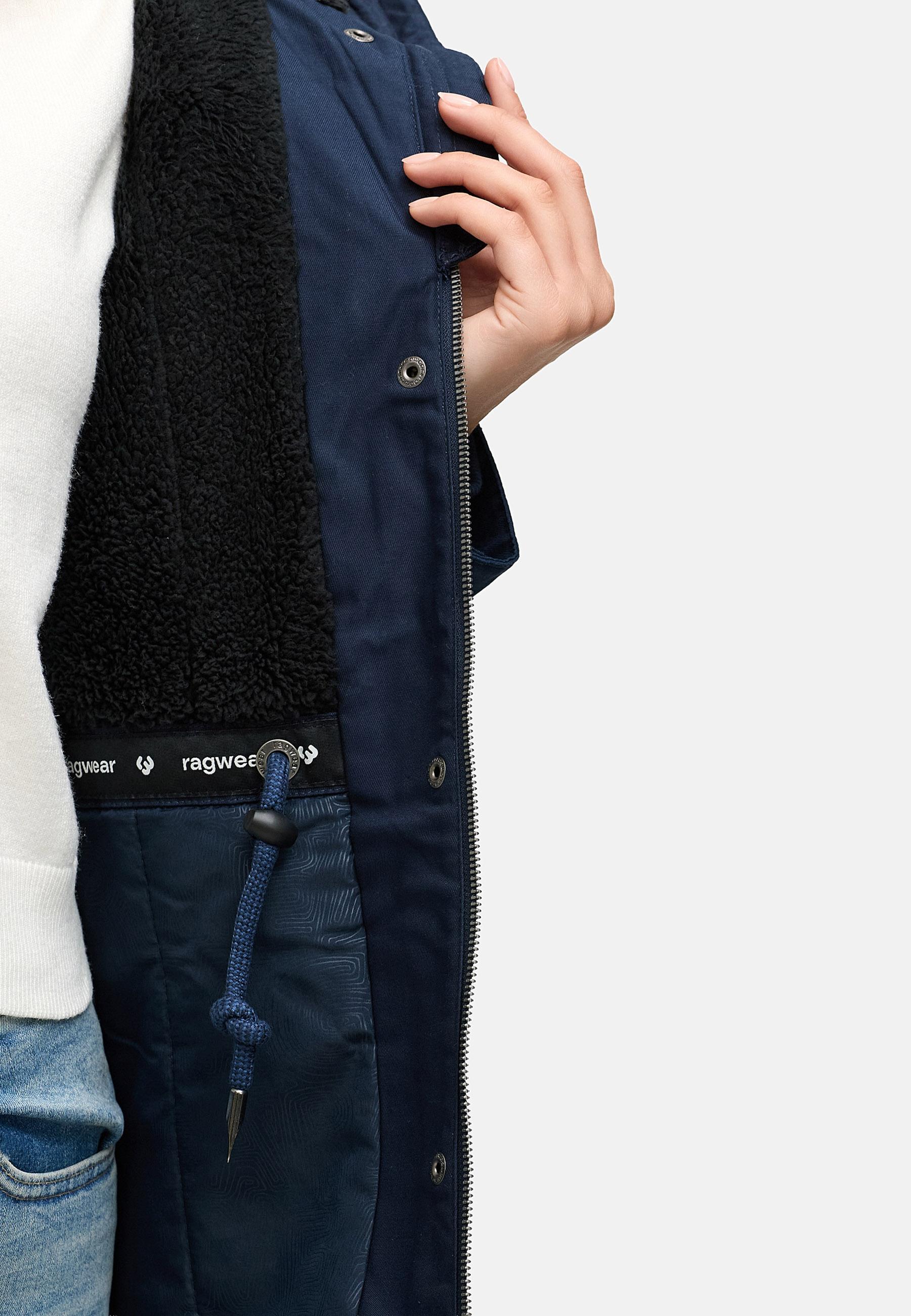 Winterjacke mit abnehmbarem Kunstfell "Tawny Short YOUMODO" Navy