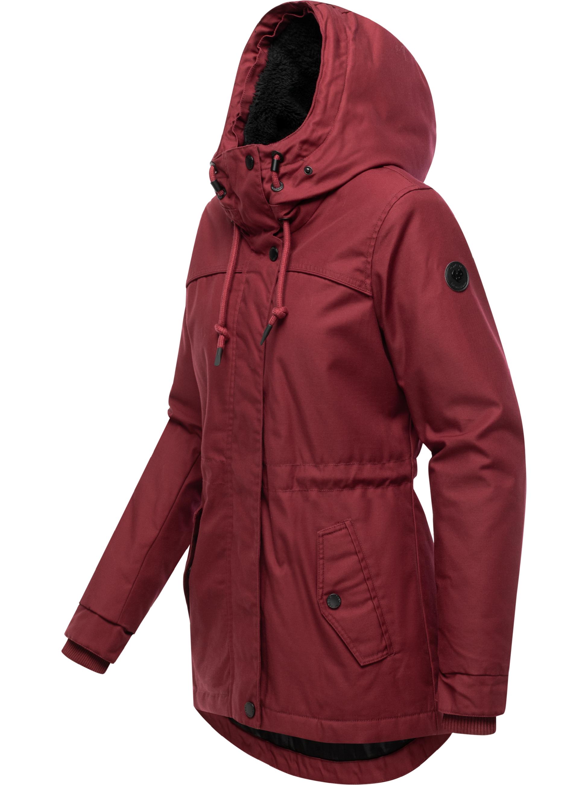 Winterjacke mit abnehmbarem Kunstfell "Tawny Short YOUMODO" Wine Red