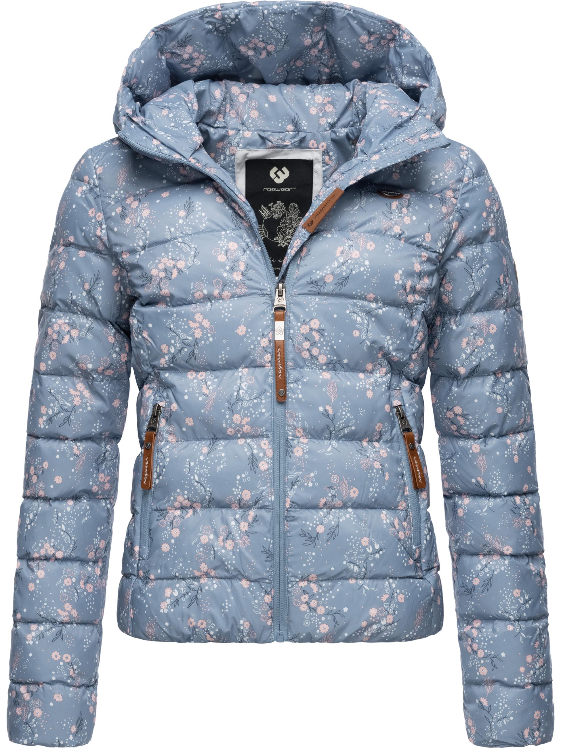 Kurze Winter Steppjacke mit Kapuze "Tiasa" Light Blue