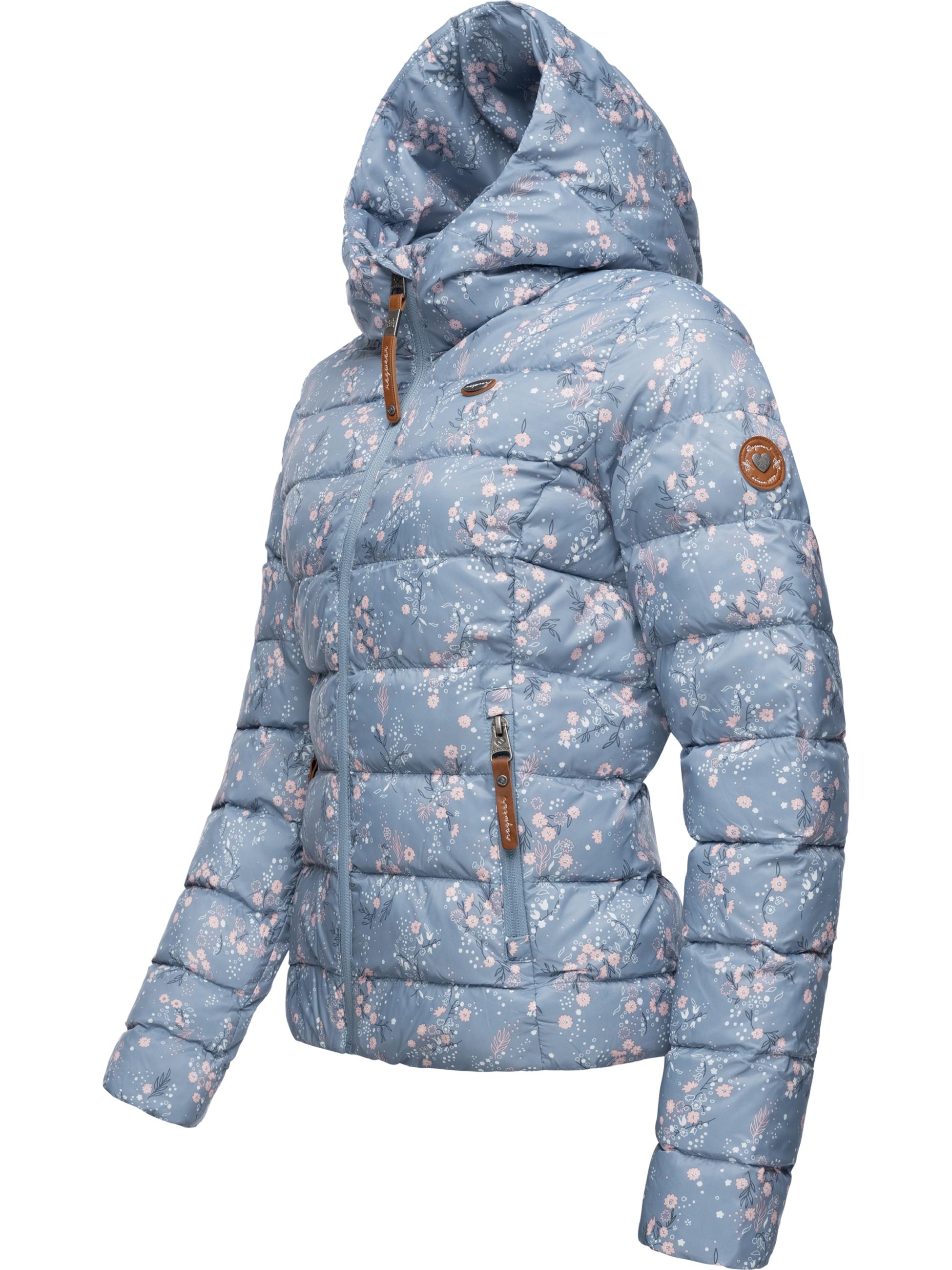 Kurze Winter Steppjacke mit Kapuze "Tiasa" Light Blue