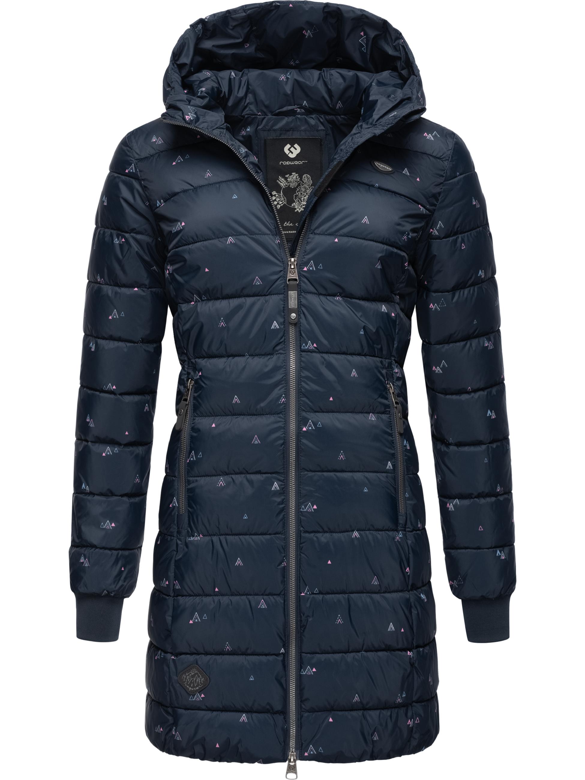 Langer Winter Steppmantel "Tiasa Long" Navy