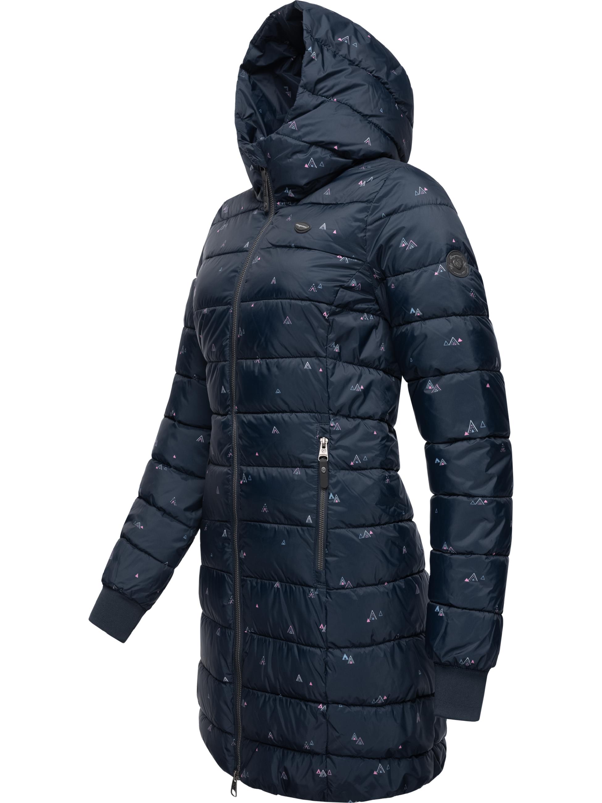 Langer Winter Steppmantel "Tiasa Long" Navy