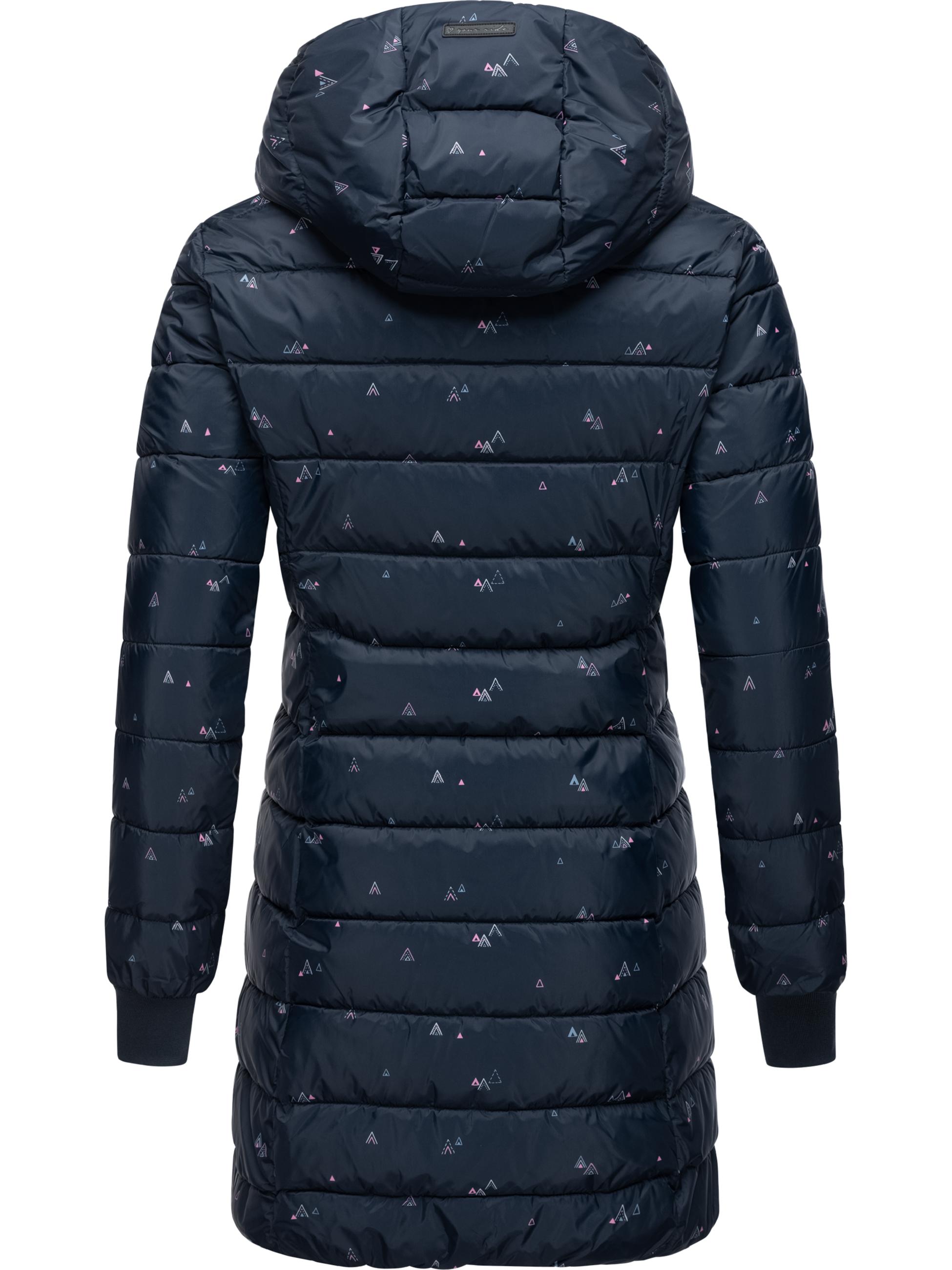 Langer Winter Steppmantel "Tiasa Long" Navy