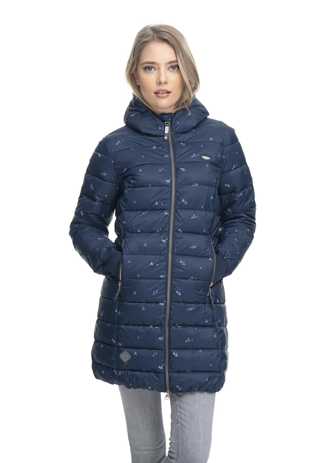 Langer Winter Steppmantel "Tiasa Long" Navy