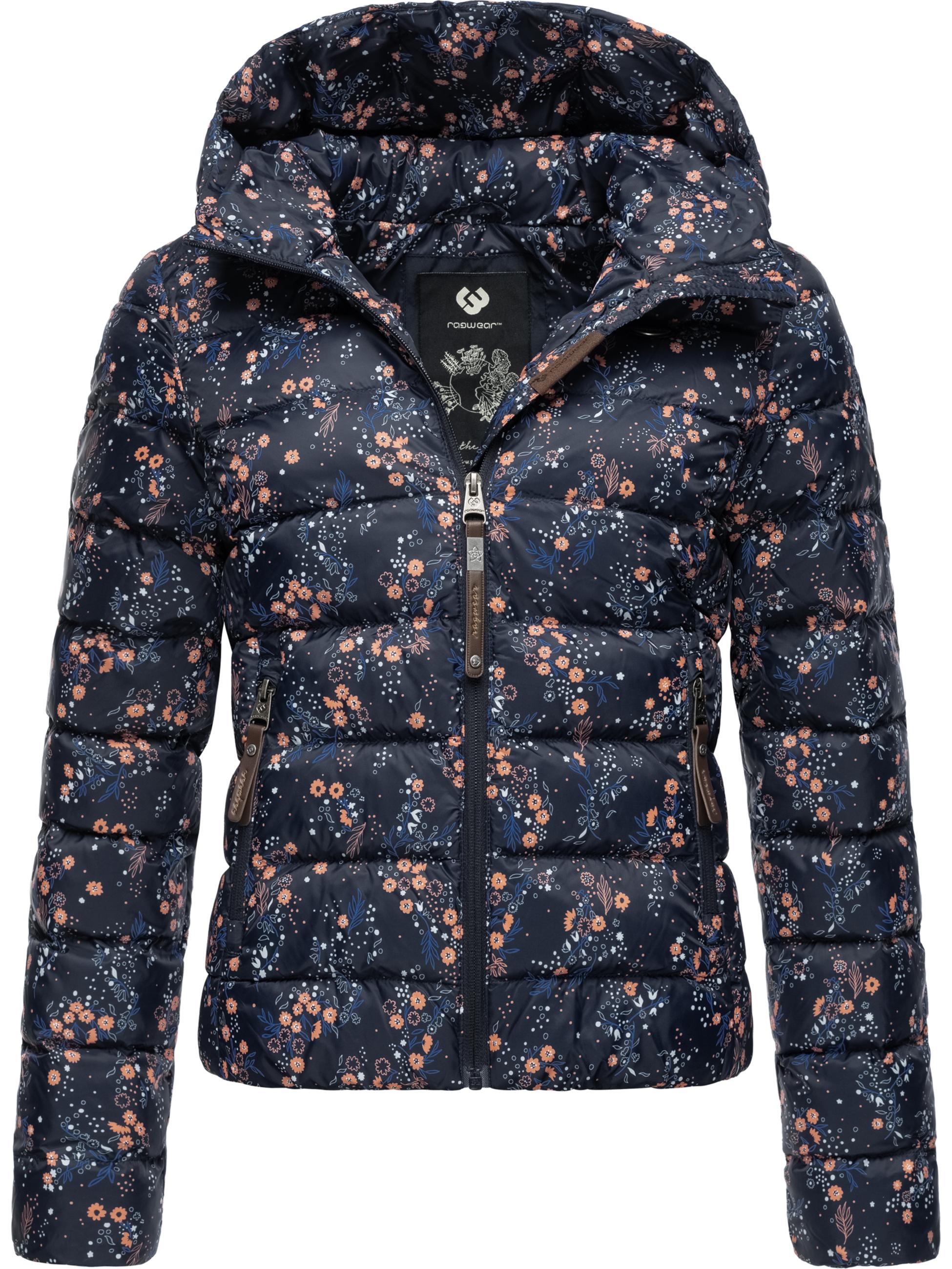 Kurze Winter Steppjacke mit Kapuze "Tiasa" Navy