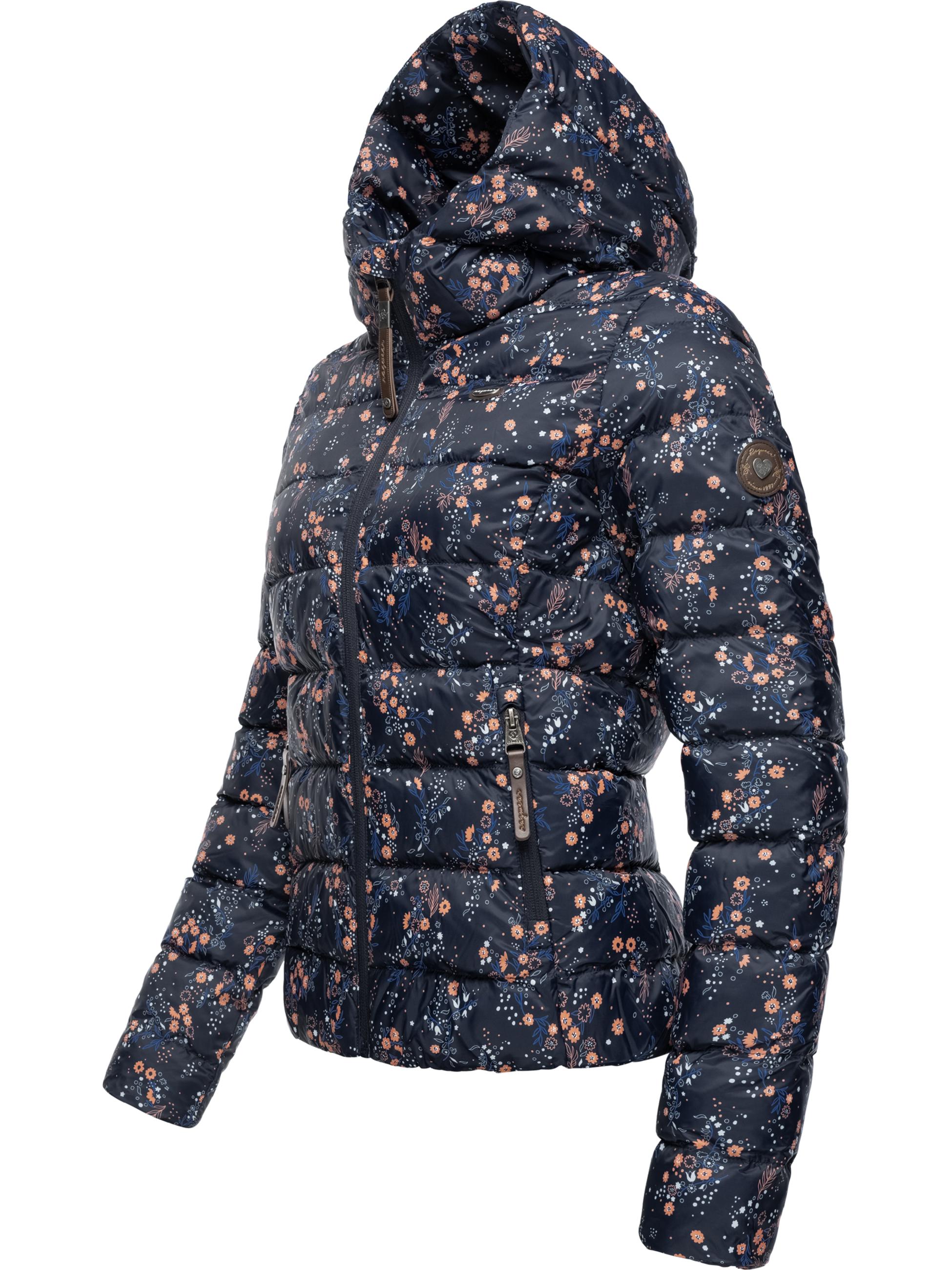 Kurze Winter Steppjacke mit Kapuze "Tiasa" Navy