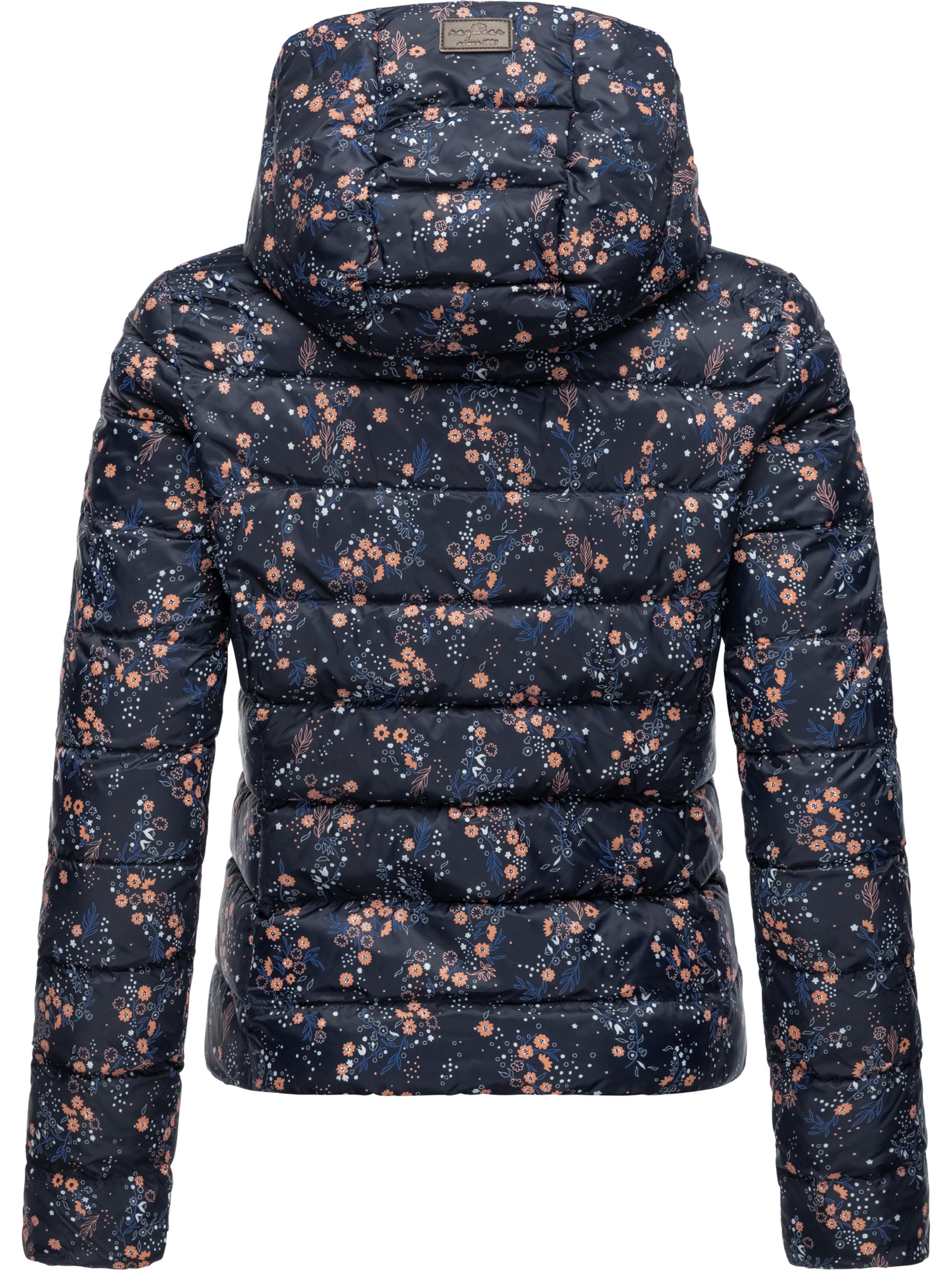 Kurze Winter Steppjacke mit Kapuze "Tiasa" Navy