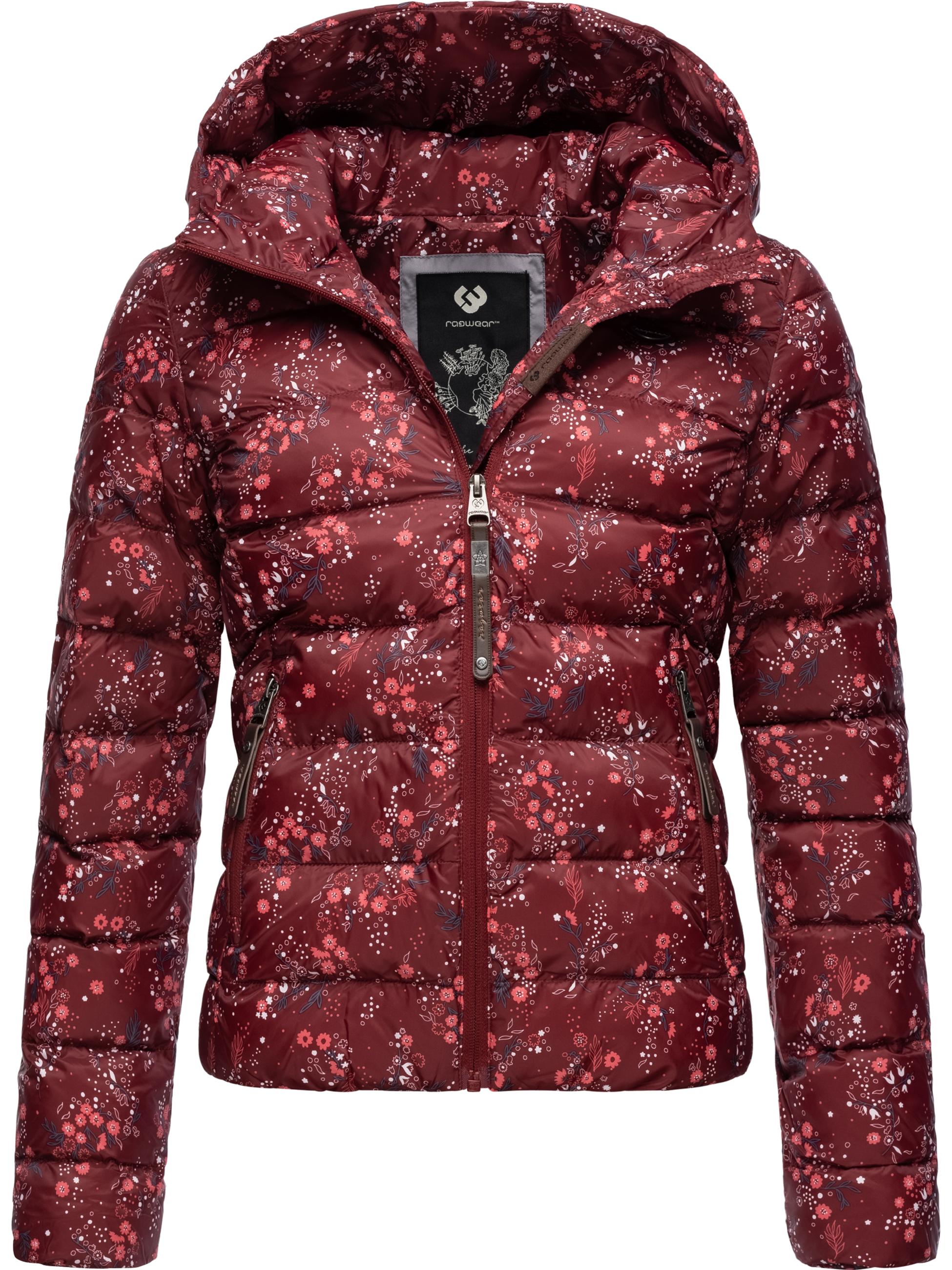 Kurze Winter Steppjacke mit Kapuze "Tiasa" Wine Red