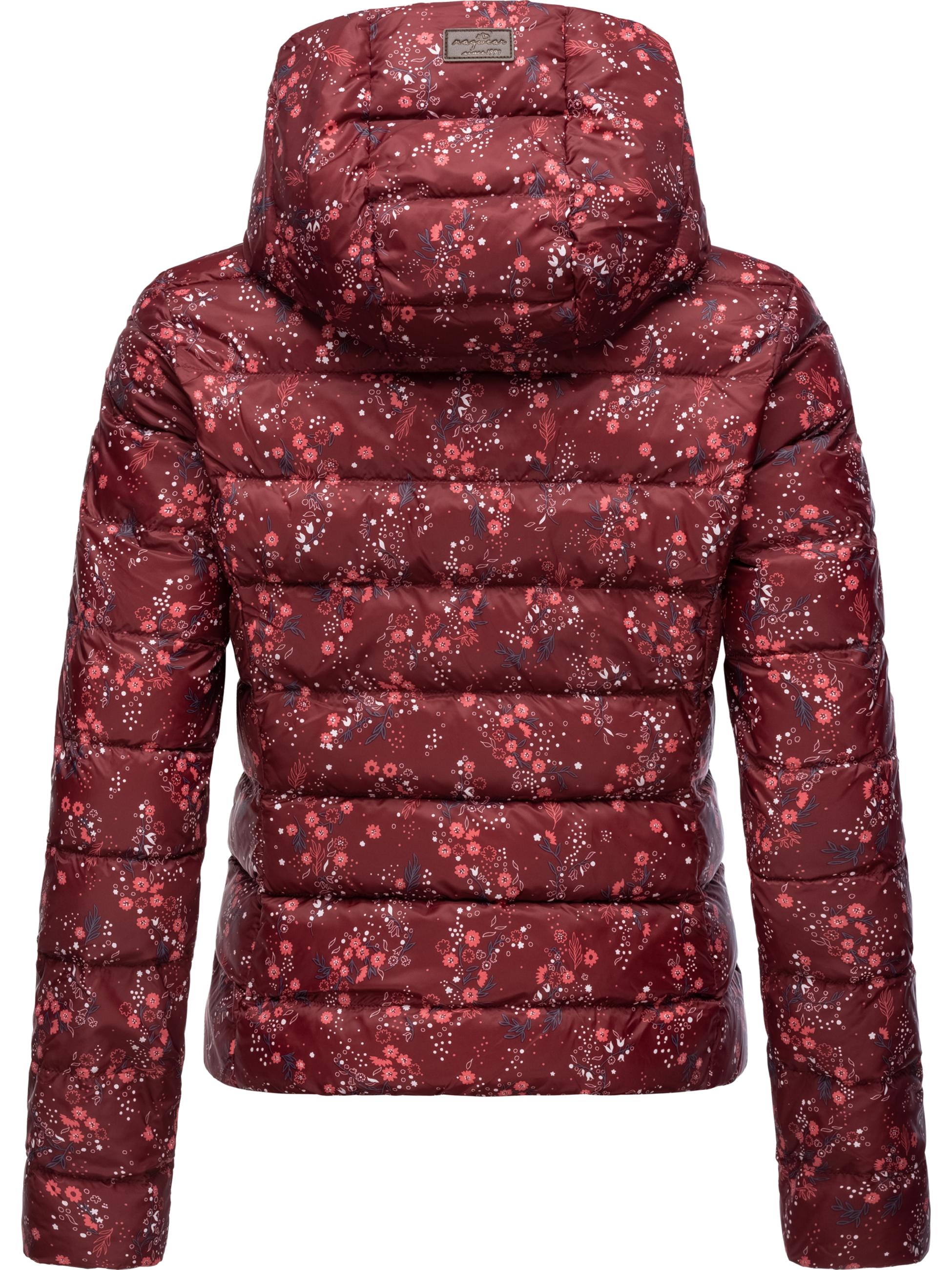 Kurze Winter Steppjacke mit Kapuze "Tiasa" Wine Red