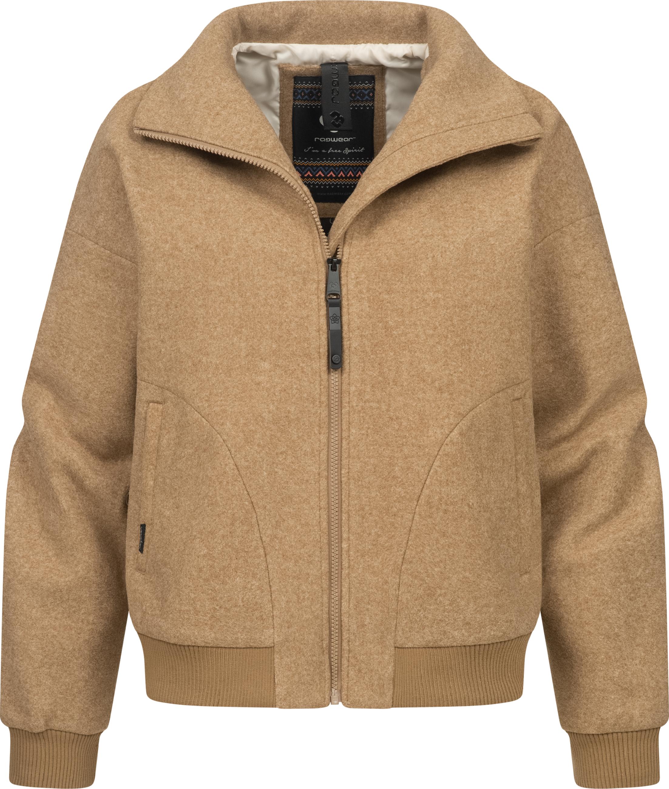 Übergangsjacke in Woll-Optik "Toscia" Brown Sugar